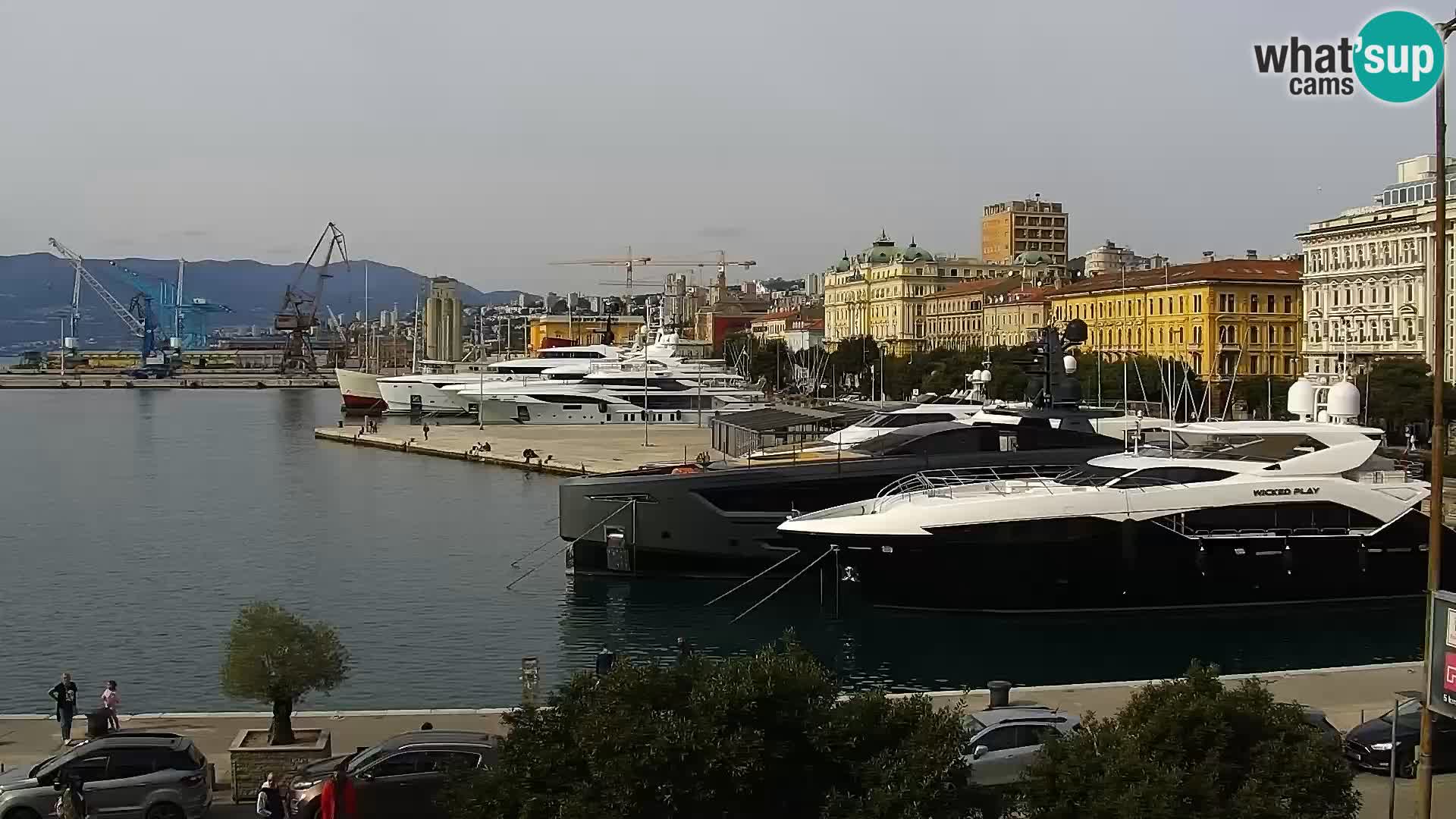 Die Riva und Marina in Rijeka – Live Webcam Kroatien