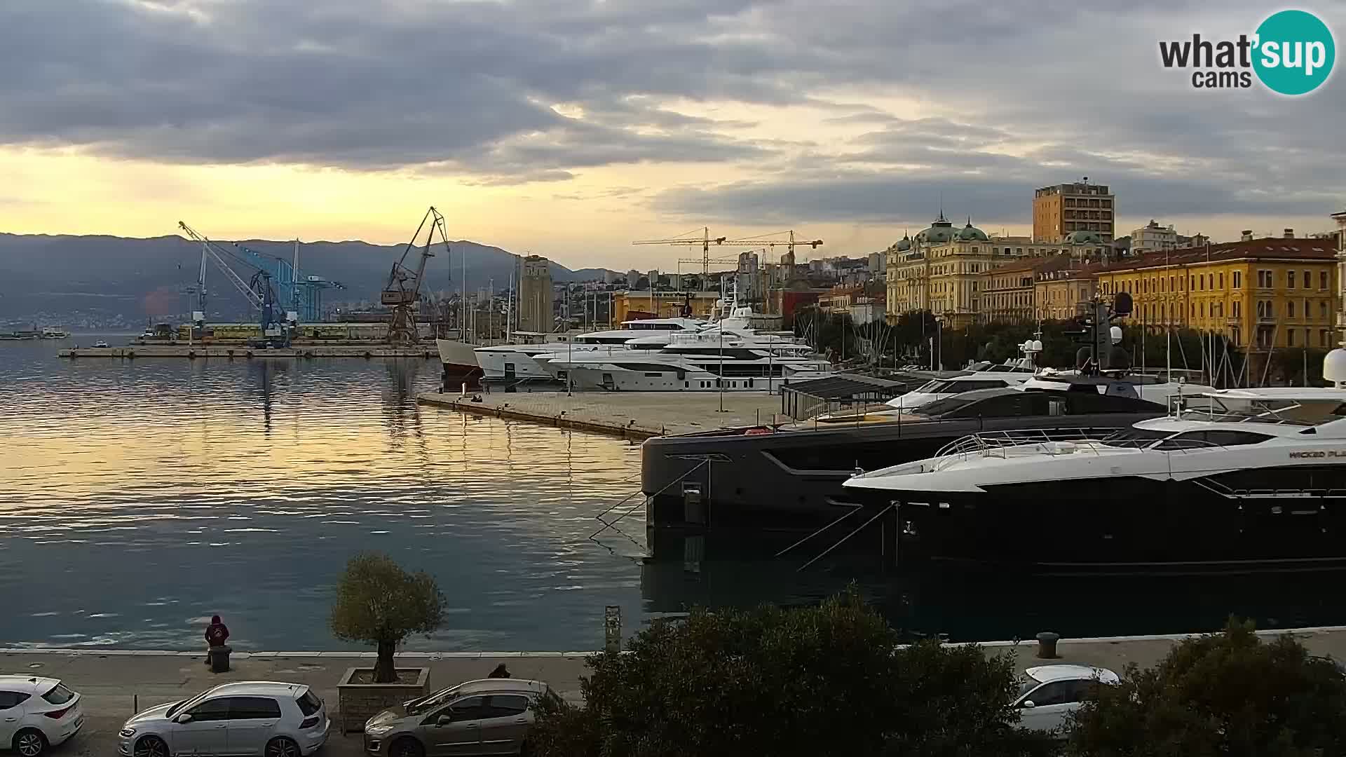 The Riva and Marina in Rijeka  – Live Webcam Croatia