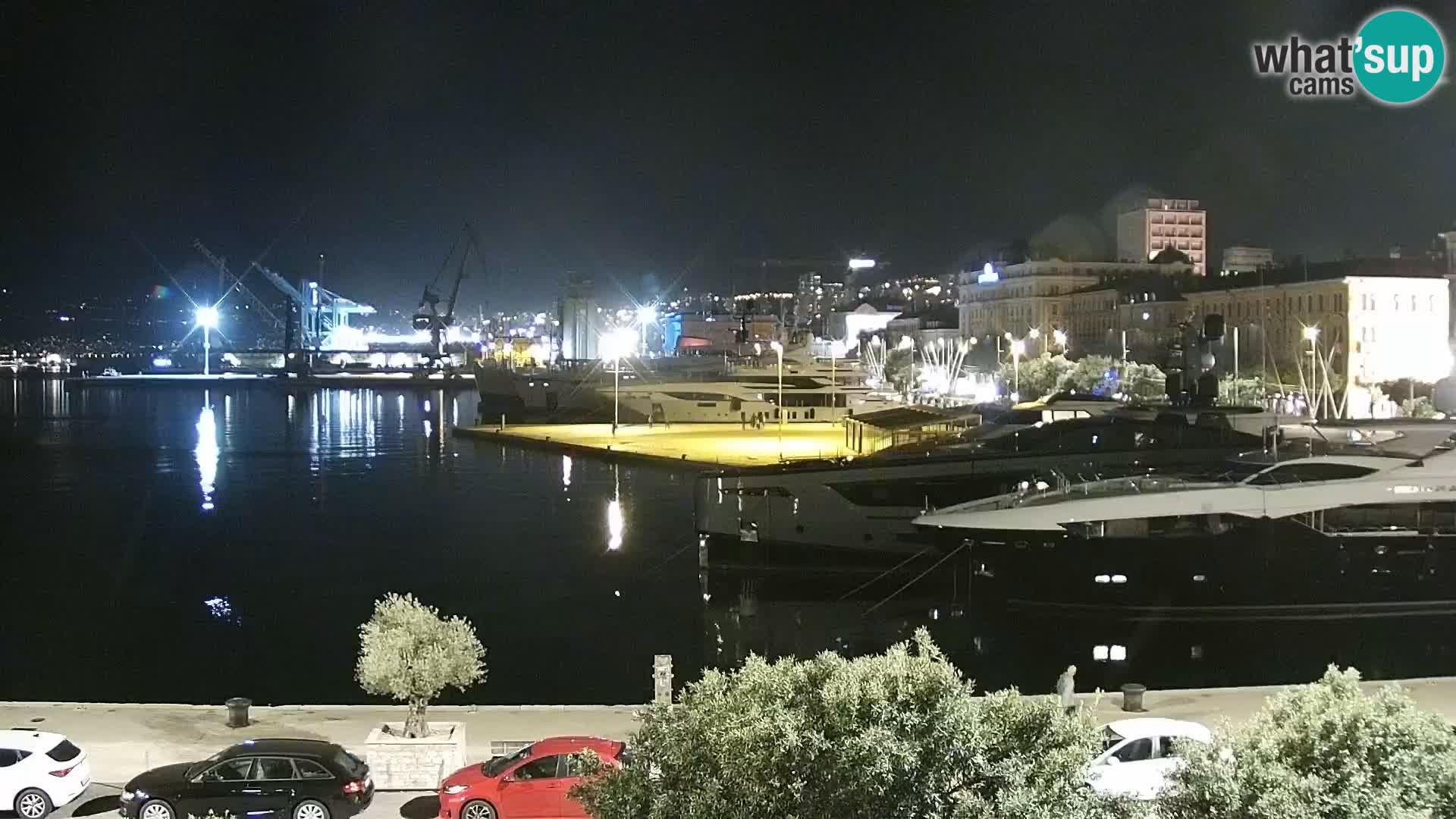 La Riva y Marina en Rijeka – Webcam en vivo Croacia