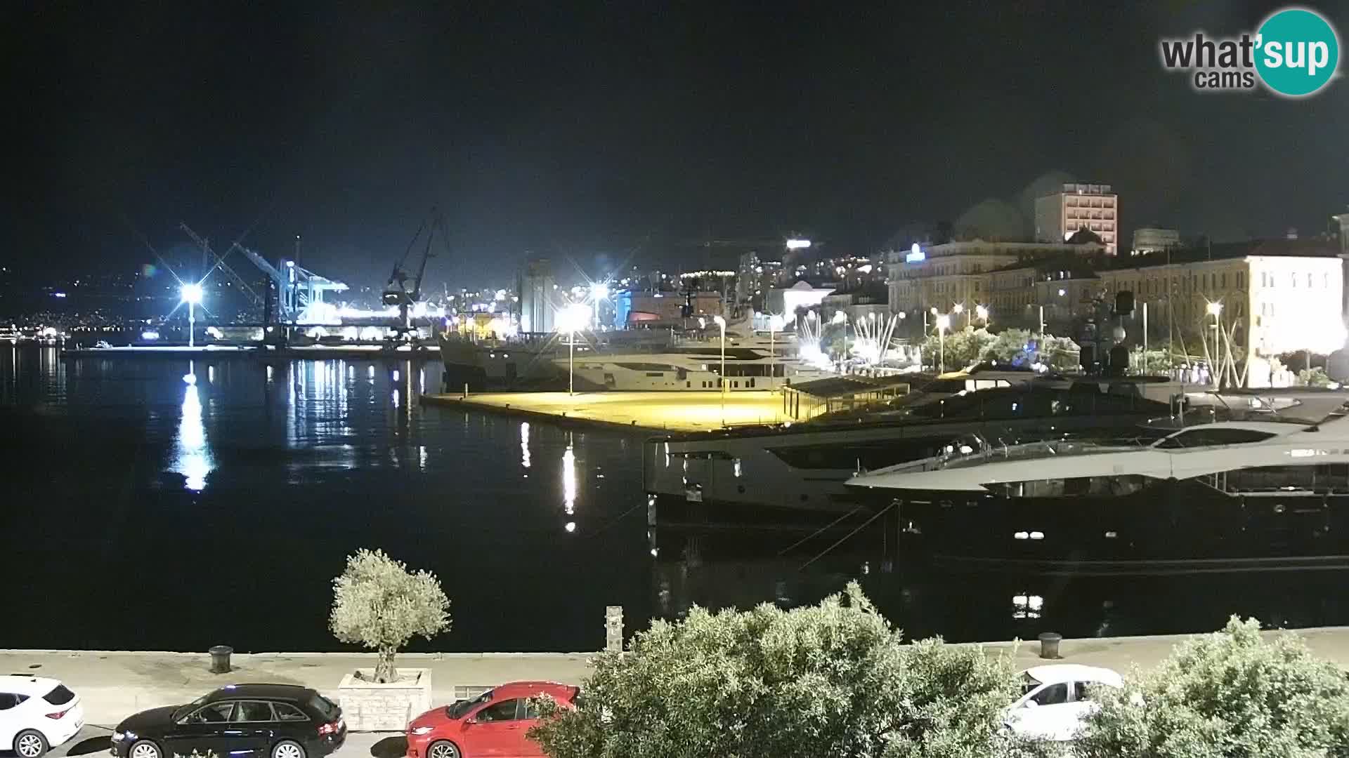 The Riva and Marina in Rijeka  – Live Webcam Croatia