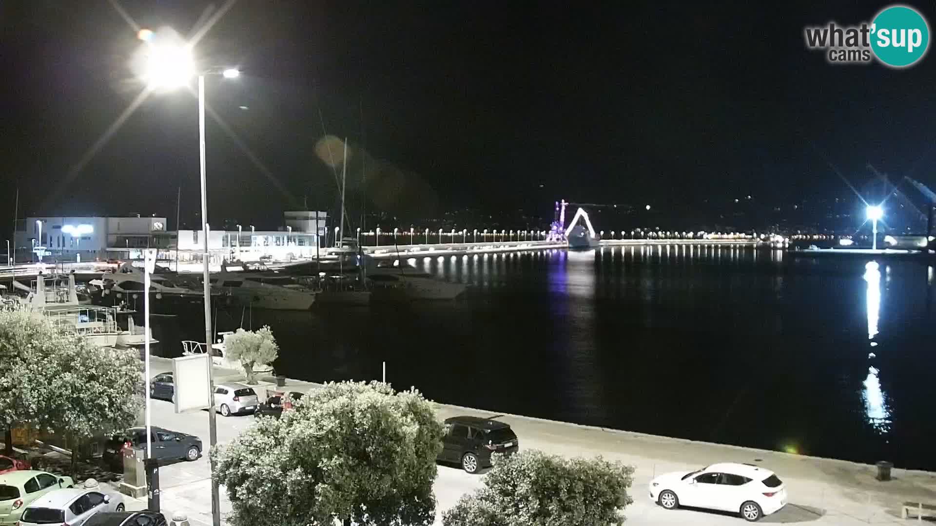 La Riva y Marina en Rijeka – Webcam en vivo Croacia