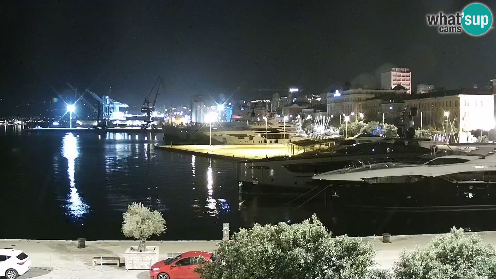The Riva and Marina in Rijeka  – Live Webcam Croatia