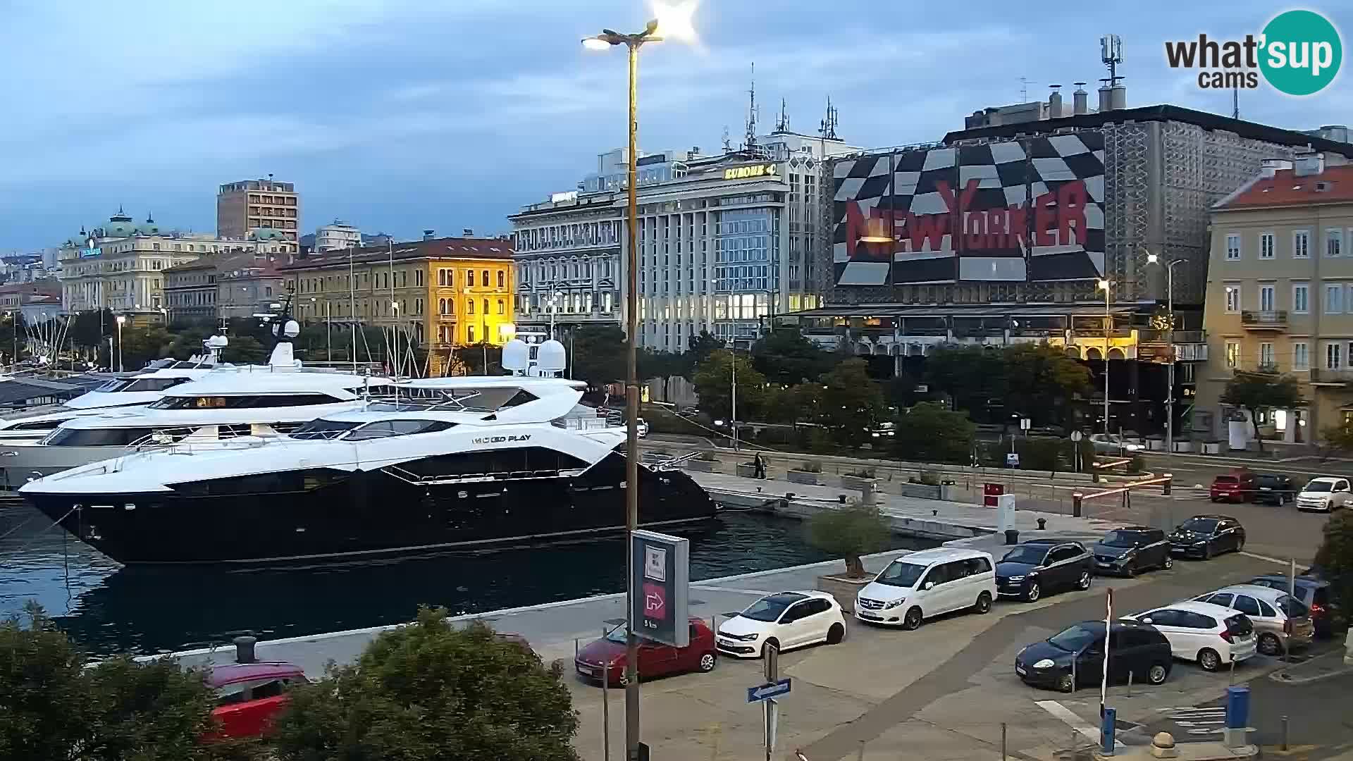 The Riva and Marina in Rijeka  – Live Webcam Croatia