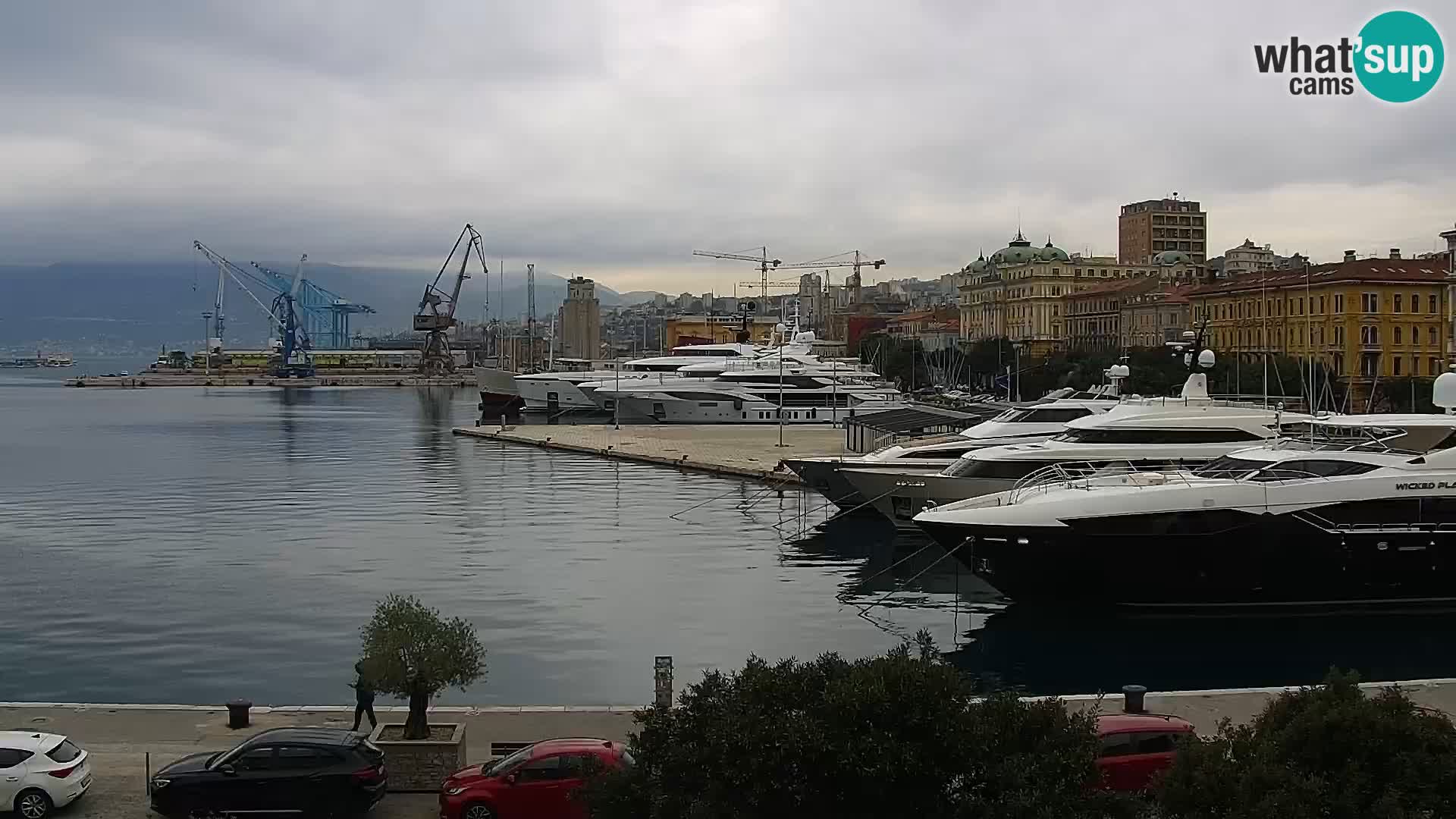 The Riva and Marina in Rijeka  – Live Webcam Croatia