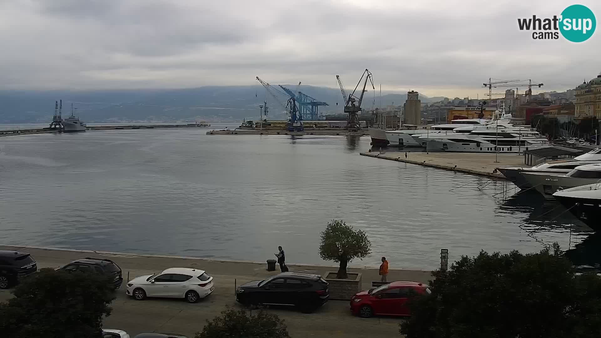 The Riva and Marina in Rijeka  – Live Webcam Croatia