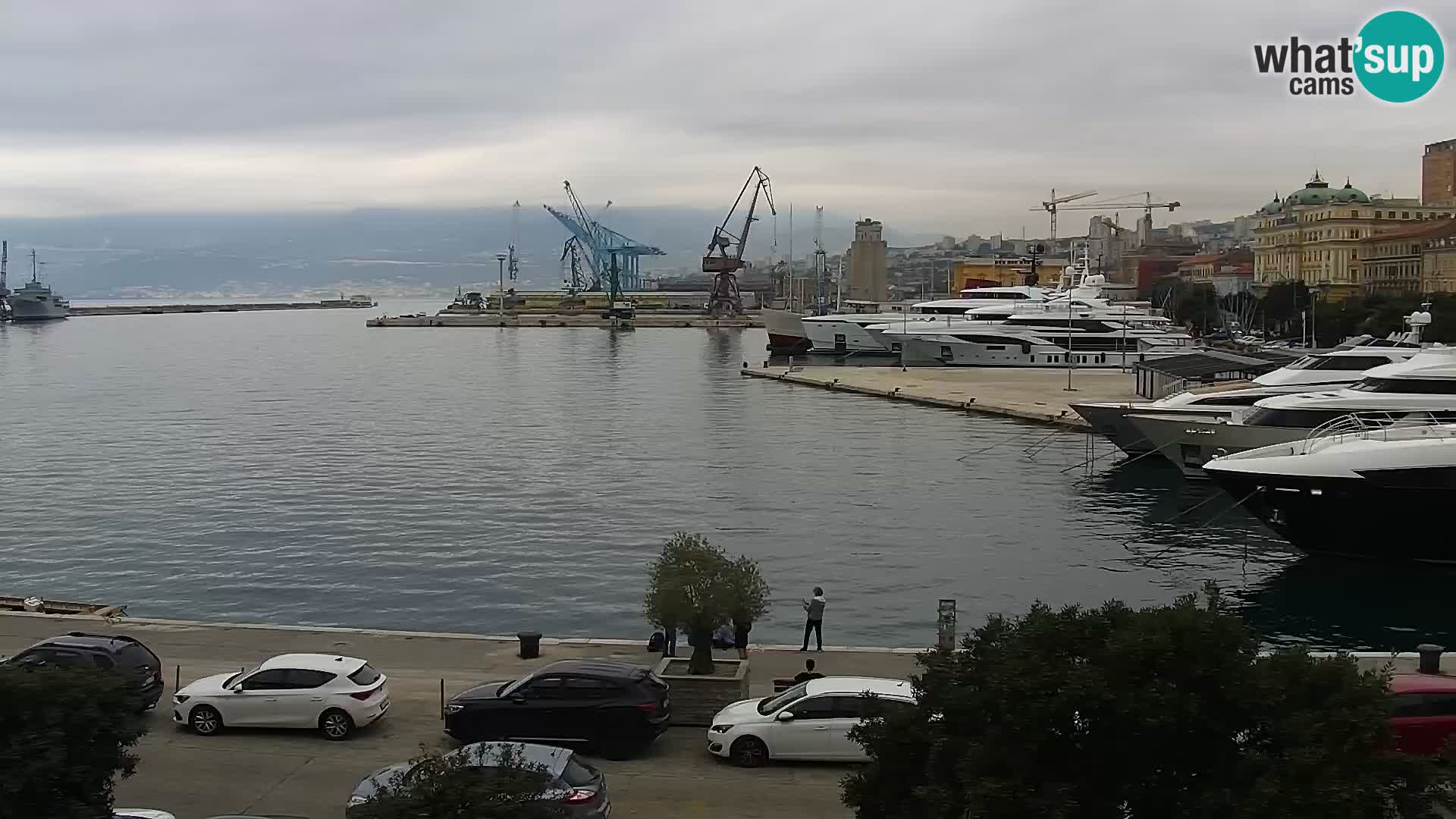 The Riva and Marina in Rijeka  – Live Webcam Croatia