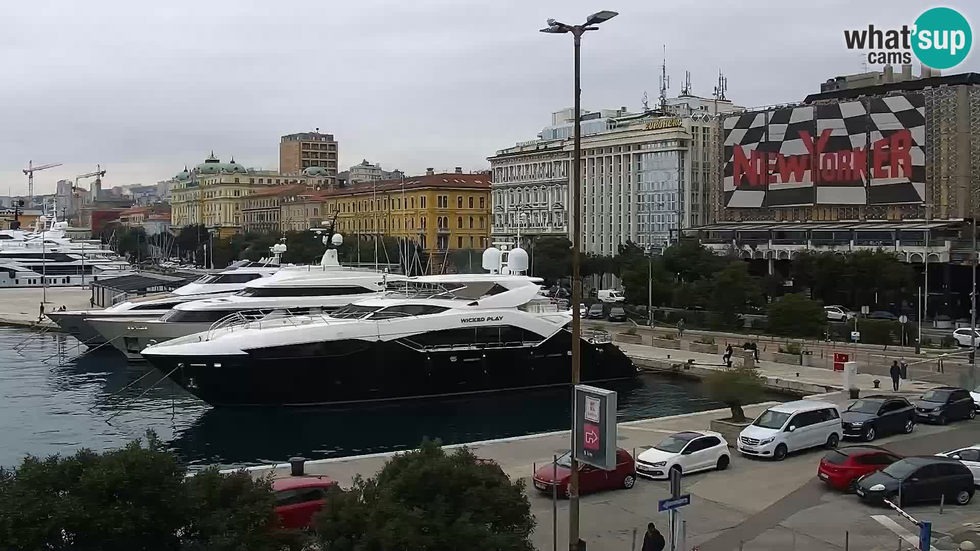 La Riva et Marina à Rijeka – Live Webcam Croatie