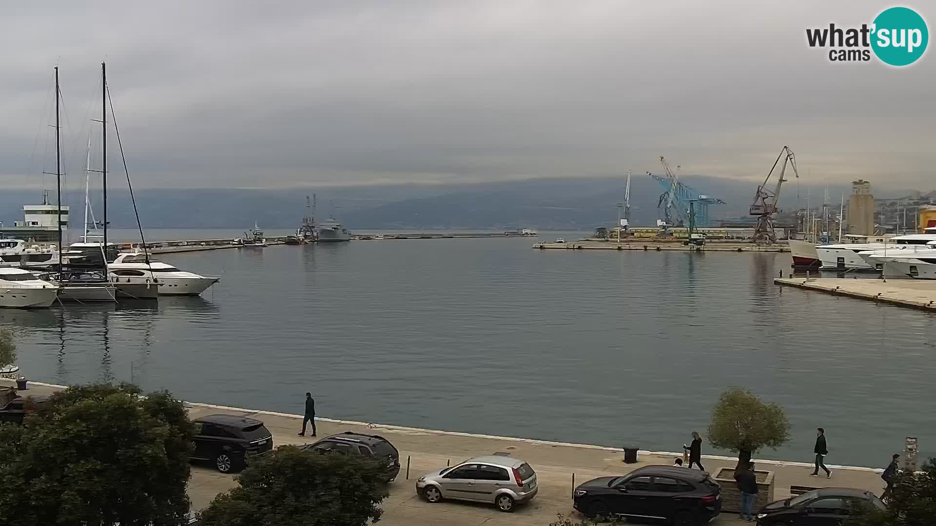 La Riva y Marina en Rijeka – Webcam en vivo Croacia