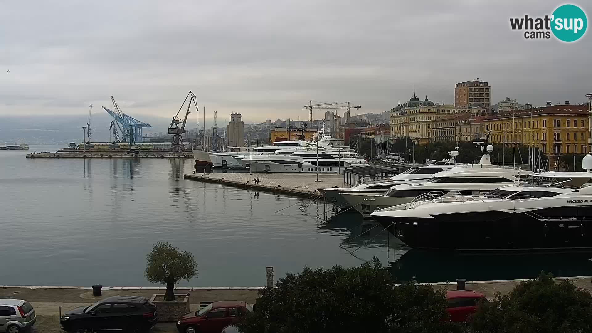The Riva and Marina in Rijeka  – Live Webcam Croatia
