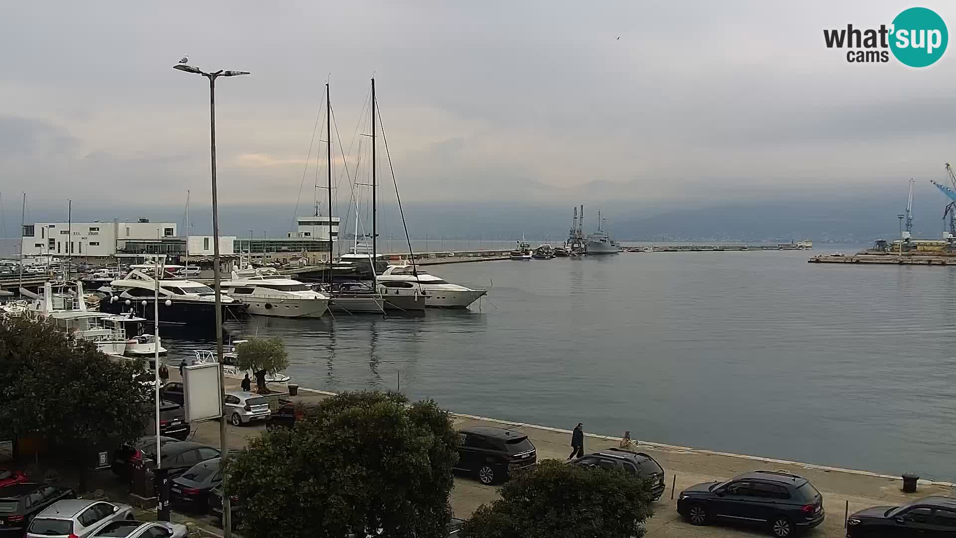 Die Riva und Marina in Rijeka – Live Webcam Kroatien