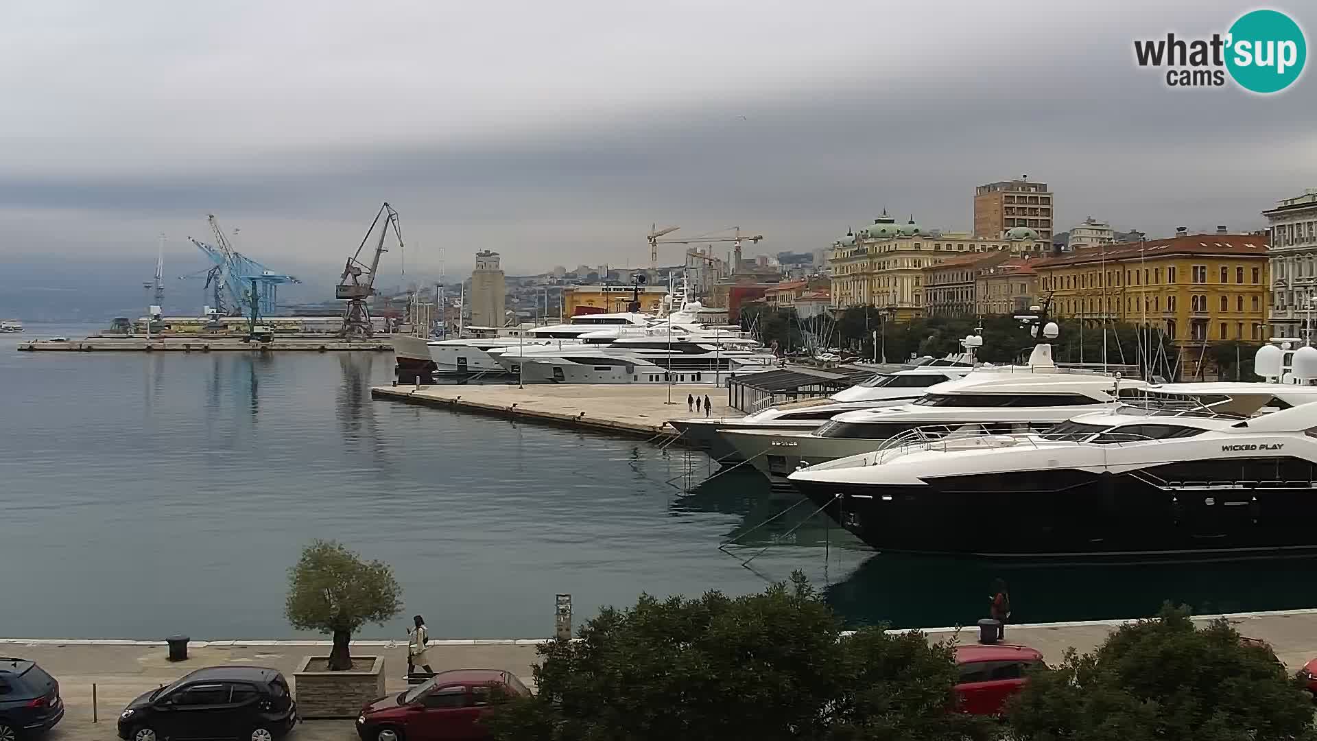 The Riva and Marina in Rijeka  – Live Webcam Croatia
