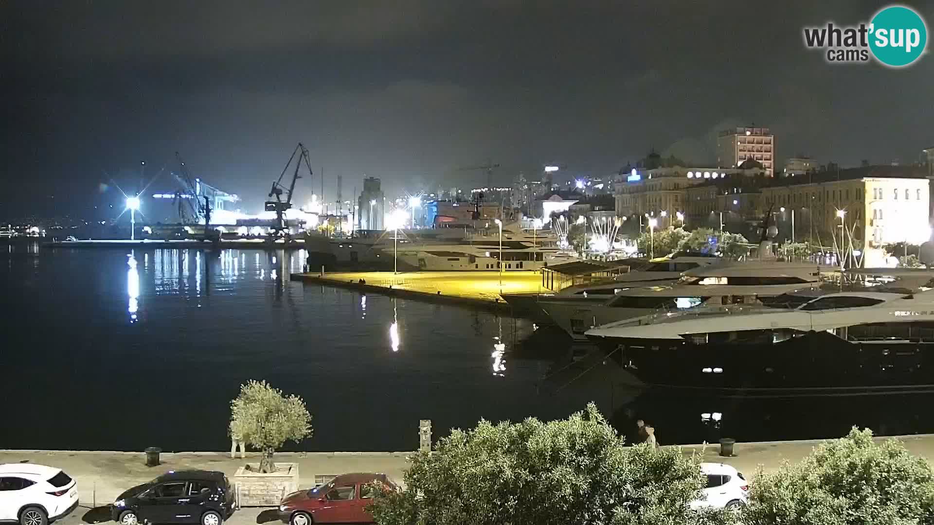 The Riva and Marina in Rijeka  – Live Webcam Croatia