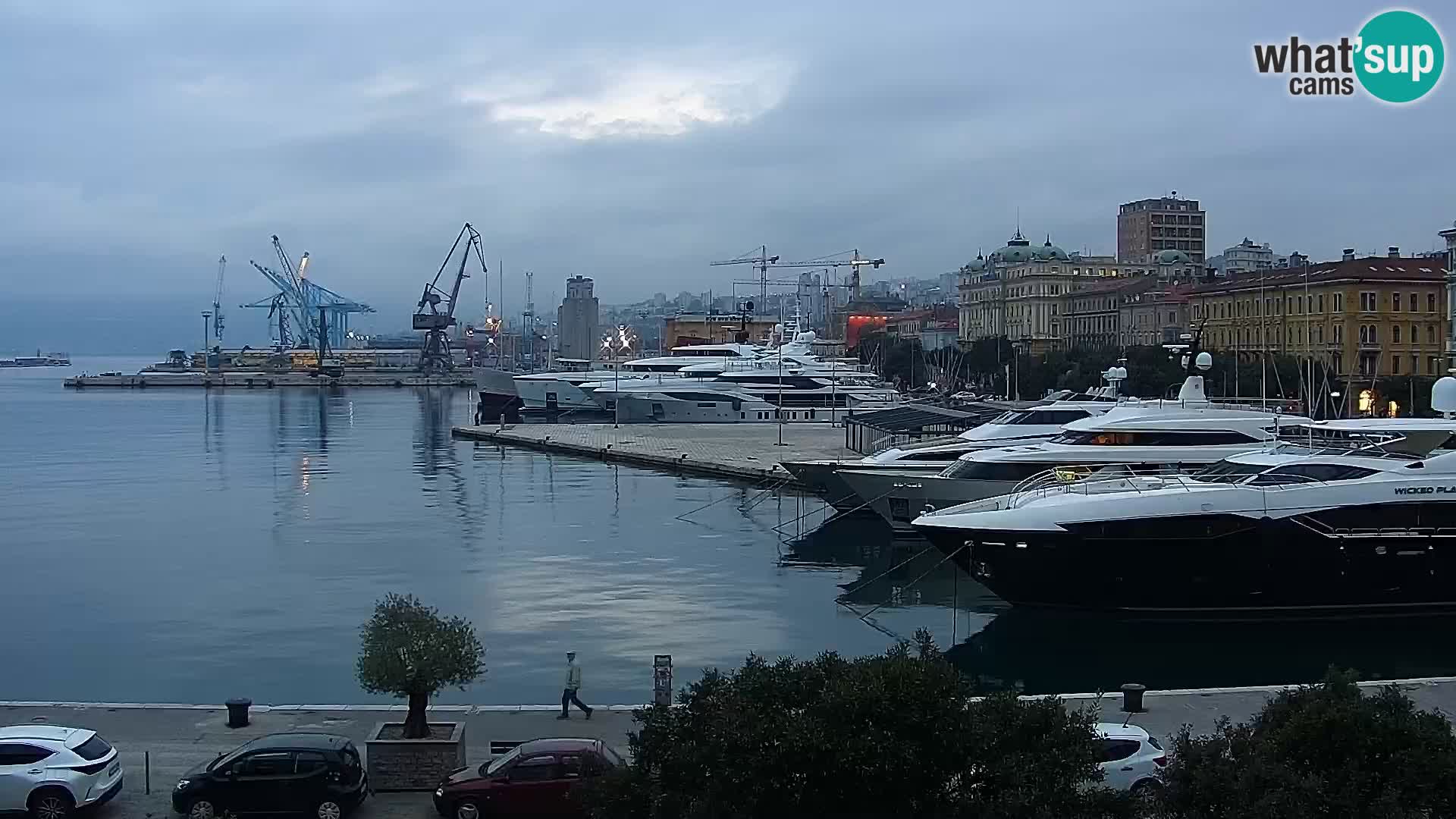 Die Riva und Marina in Rijeka – Live Webcam Kroatien