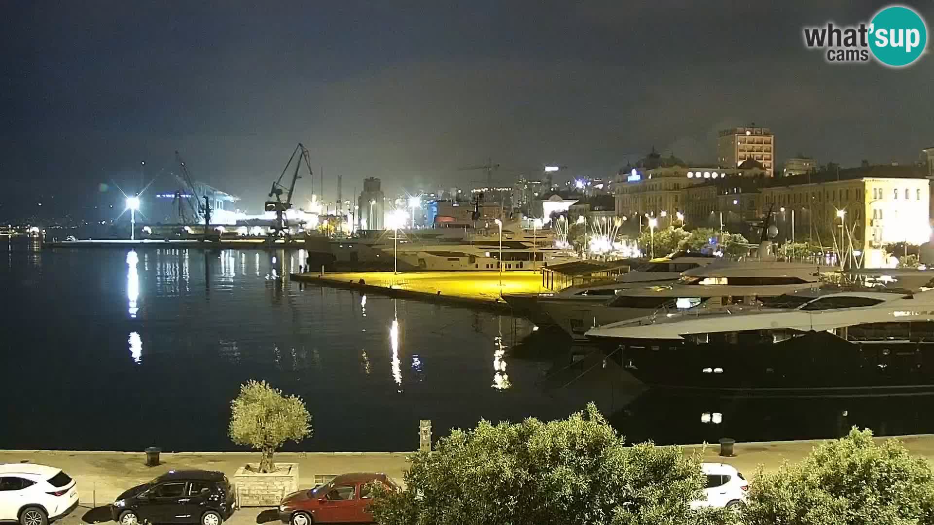 La Riva y Marina en Rijeka – Webcam en vivo Croacia