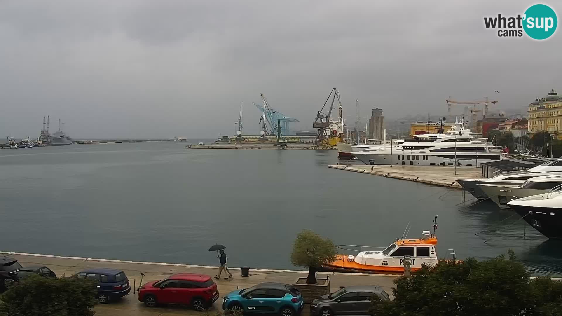 The Riva and Marina in Rijeka  – Live Webcam Croatia