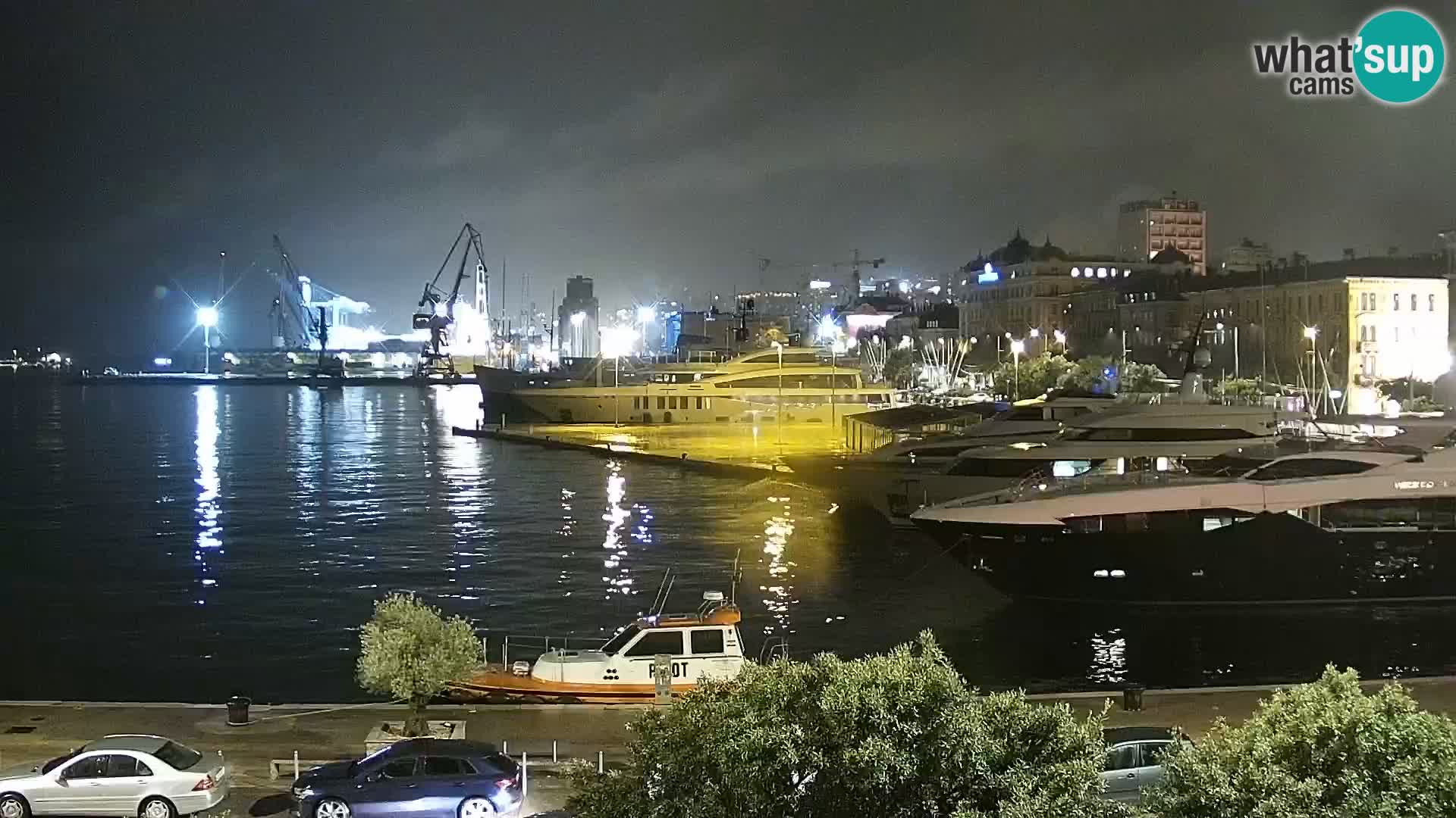 The Riva and Marina in Rijeka  – Live Webcam Croatia