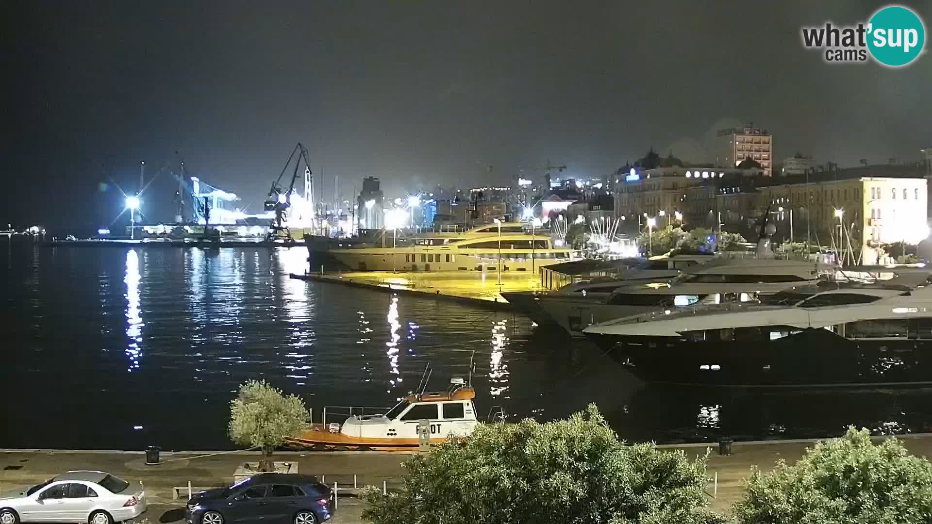 The Riva and Marina in Rijeka  – Live Webcam Croatia