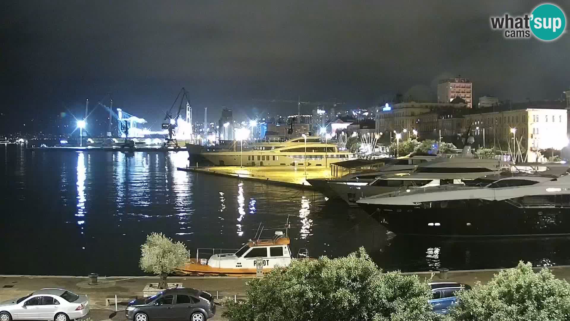 Die Riva und Marina in Rijeka – Live Webcam Kroatien