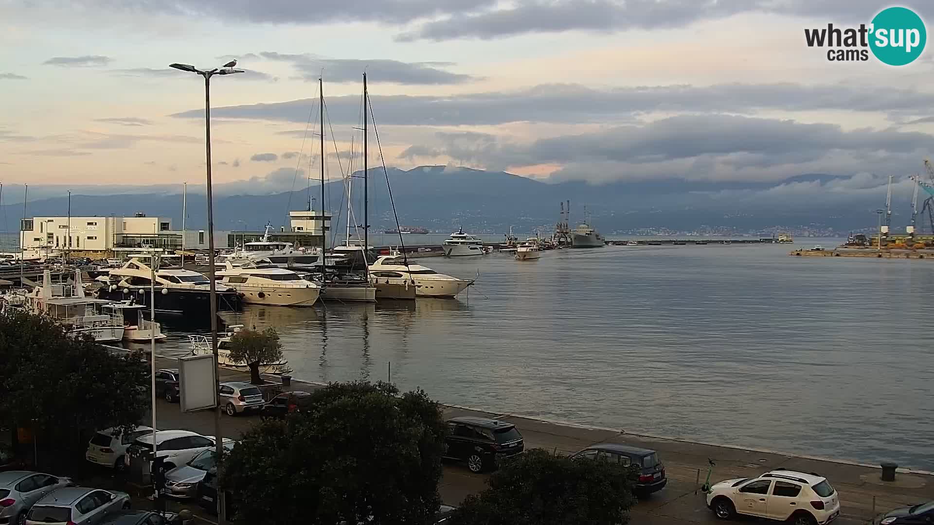The Riva and Marina in Rijeka  – Live Webcam Croatia