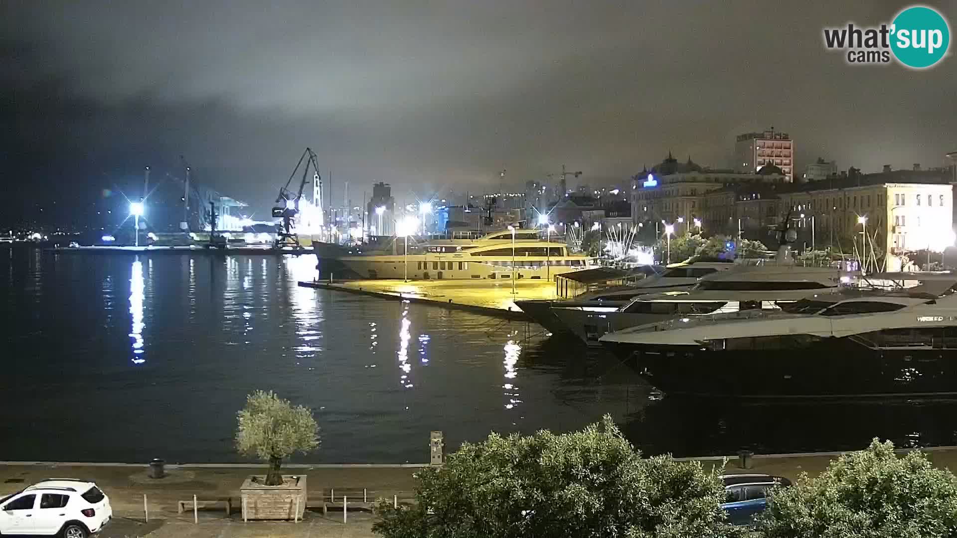 The Riva and Marina in Rijeka  – Live Webcam Croatia