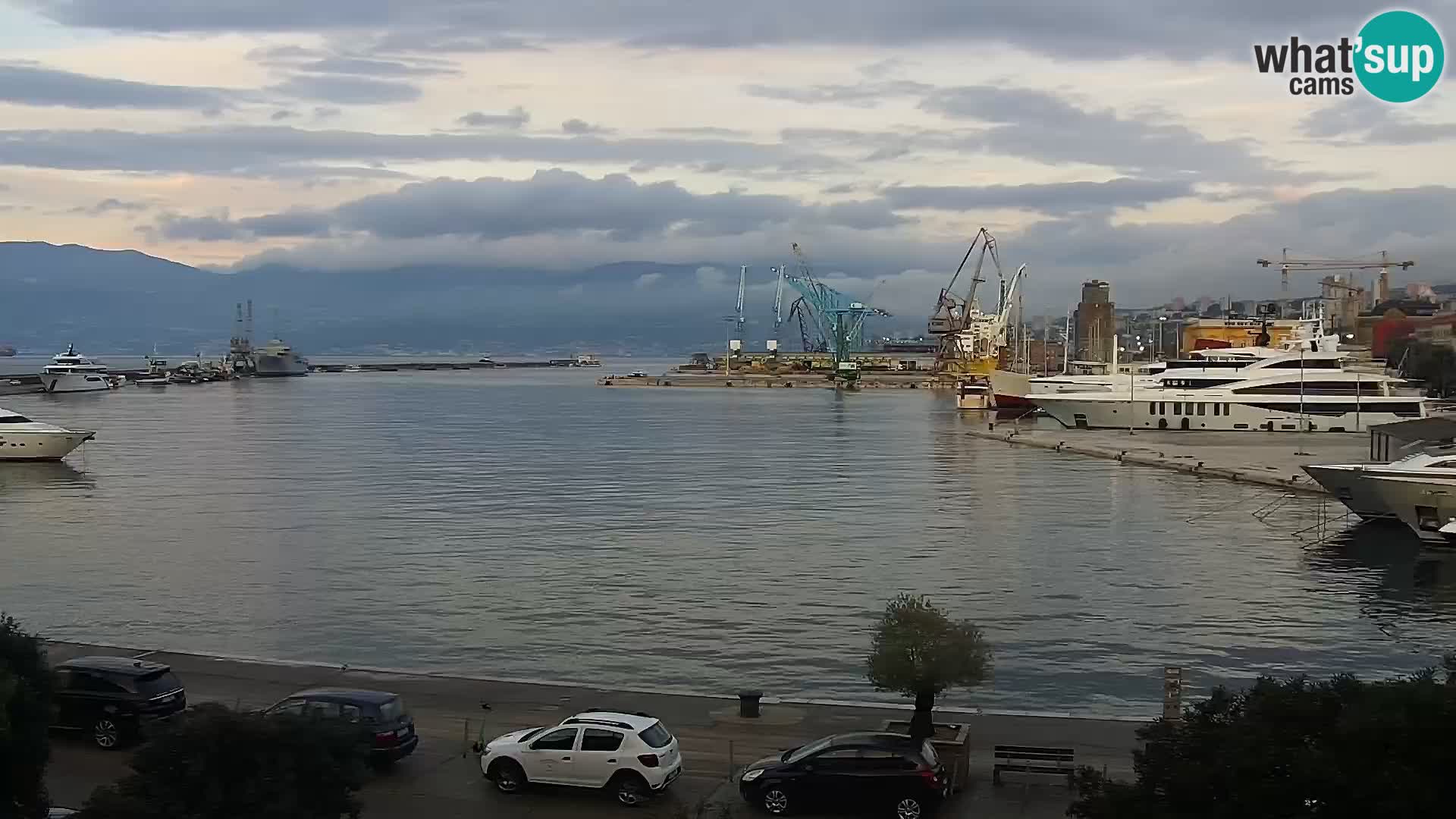The Riva and Marina in Rijeka  – Live Webcam Croatia