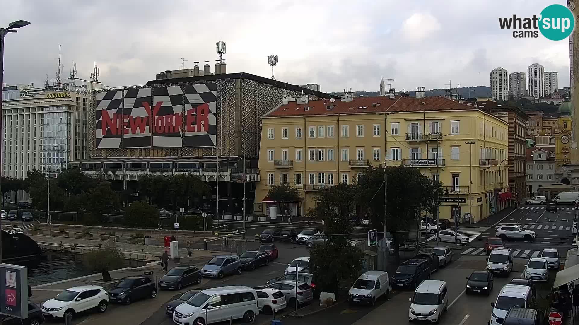 La Riva y Marina en Rijeka – Webcam en vivo Croacia