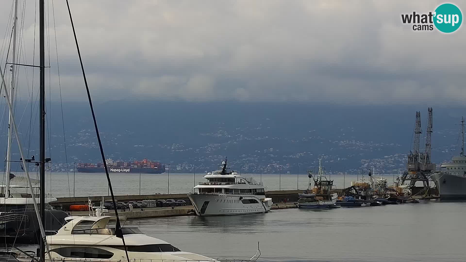 The Riva and Marina in Rijeka  – Live Webcam Croatia