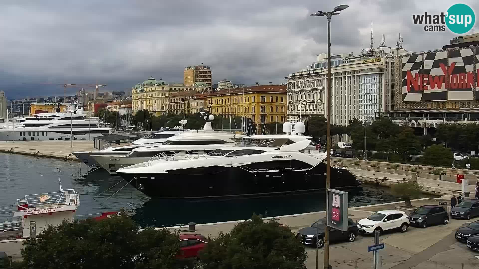 La Riva e la Marina a Rijeka (Fiume) – Live Webcam Croazia