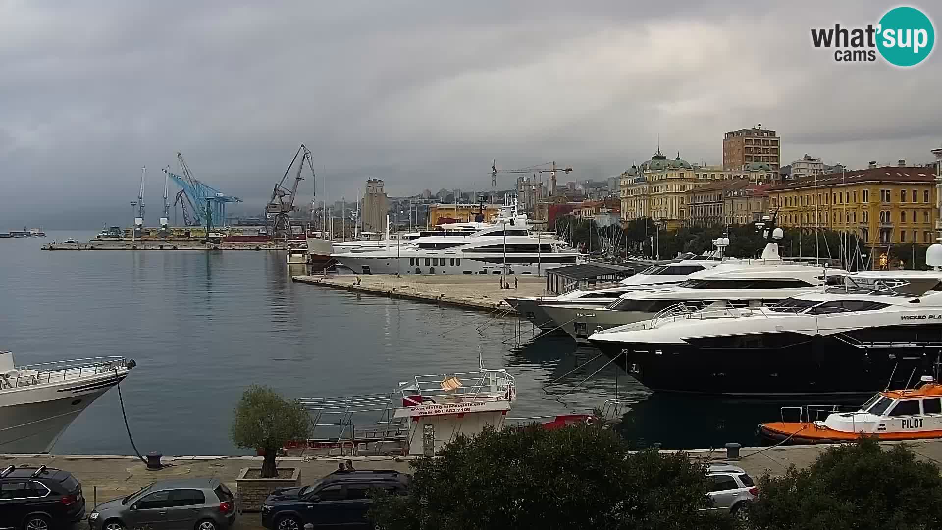 The Riva and Marina in Rijeka  – Live Webcam Croatia