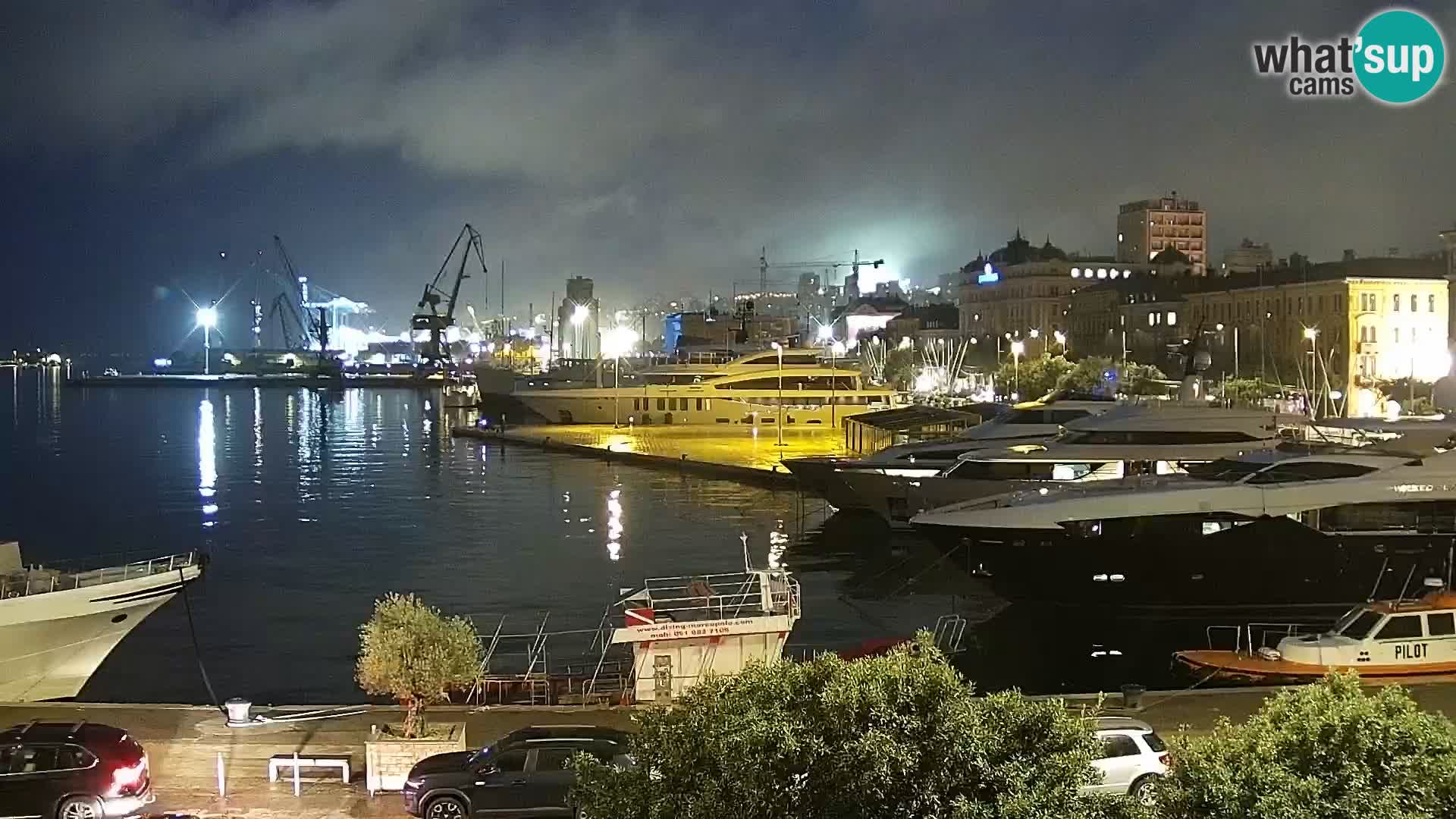 La Riva et Marina à Rijeka – Live Webcam Croatie