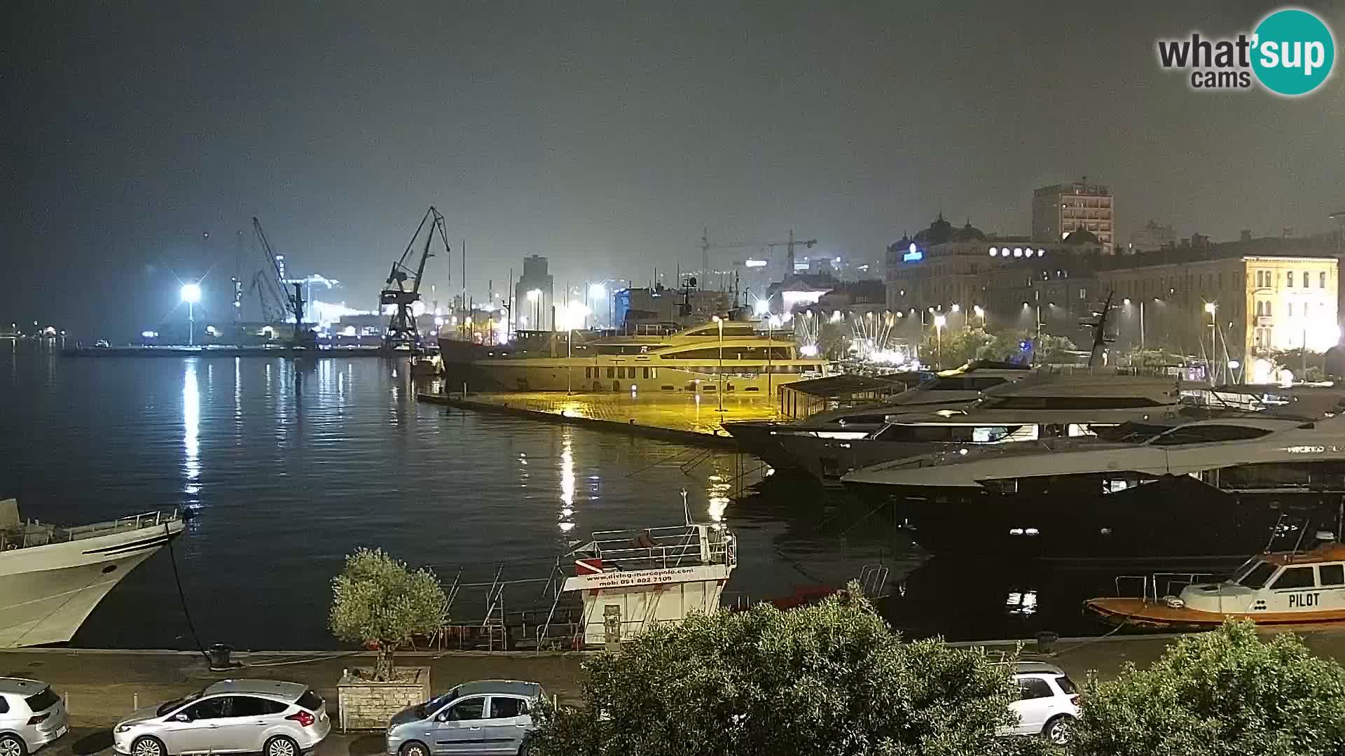 La Riva et Marina à Rijeka – Live Webcam Croatie