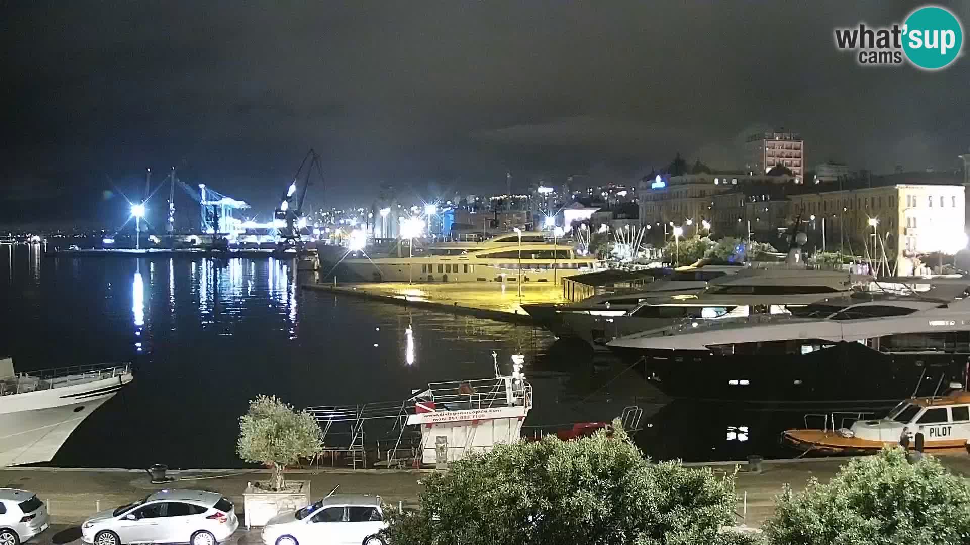 La Riva y Marina en Rijeka – Webcam en vivo Croacia