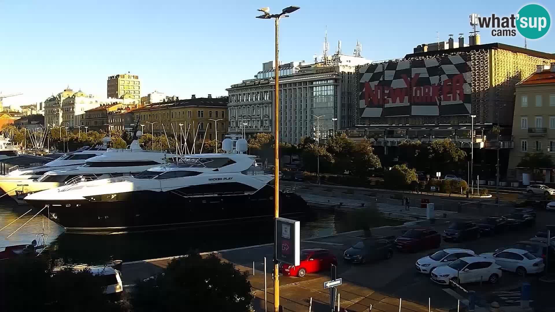 The Riva and Marina in Rijeka  – Live Webcam Croatia