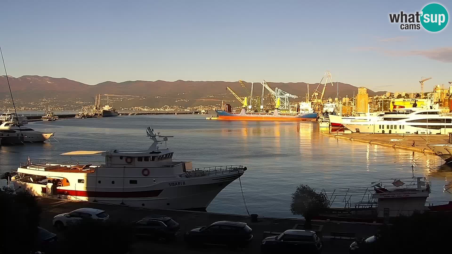 The Riva and Marina in Rijeka  – Live Webcam Croatia
