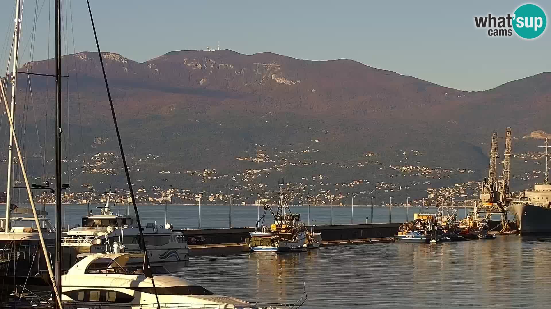 Riva in Marina v Reki – Spletna kamera v živo Hrvaška