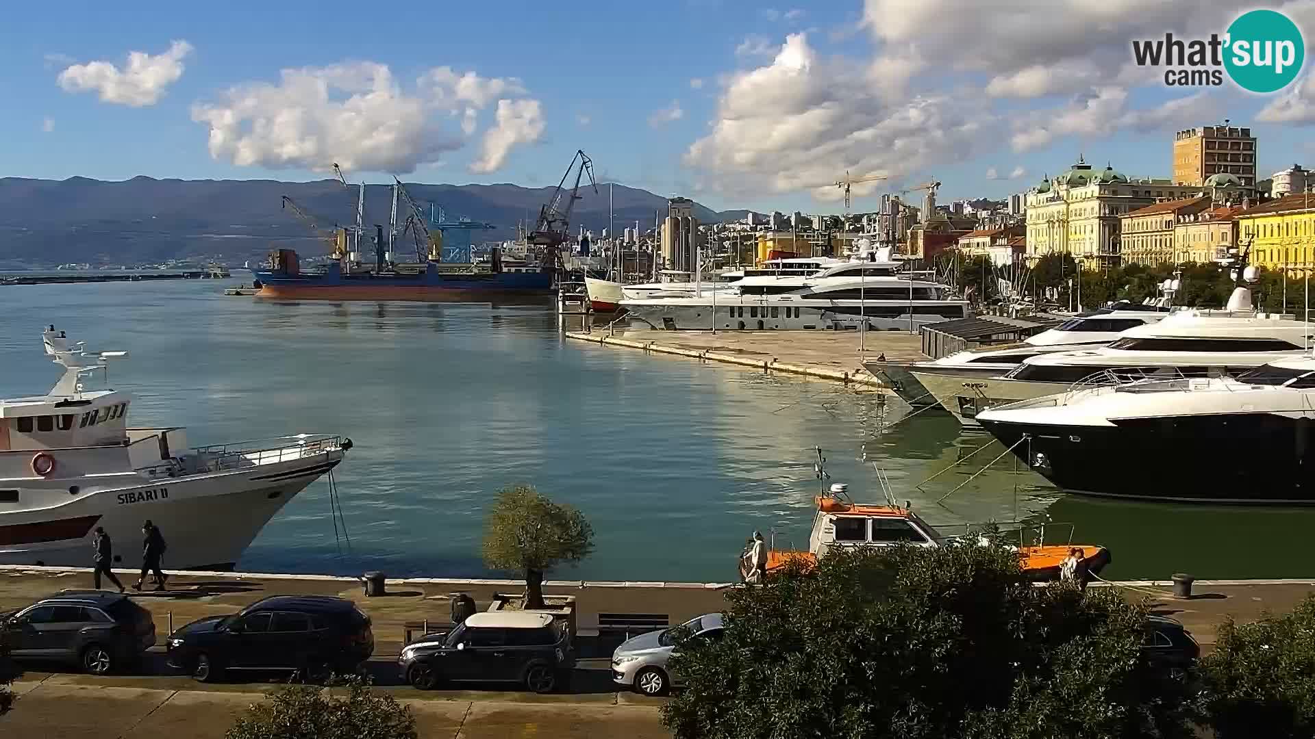La Riva et Marina à Rijeka – Live Webcam Croatie