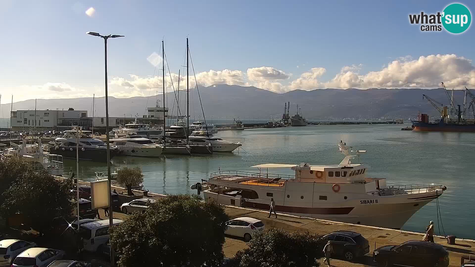La Riva y Marina en Rijeka – Webcam en vivo Croacia
