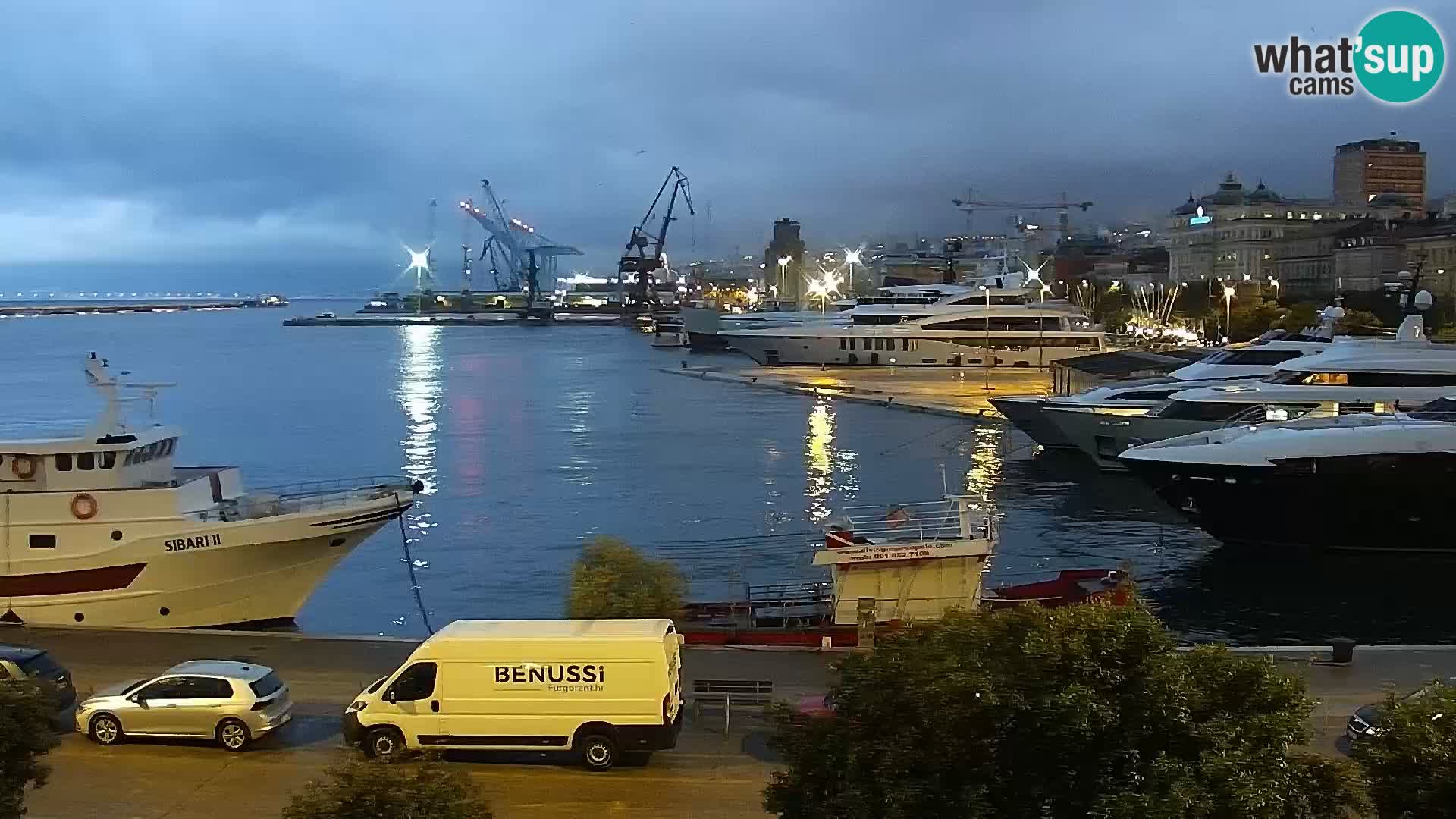 La Riva e la Marina a Rijeka (Fiume) – Live Webcam Croazia