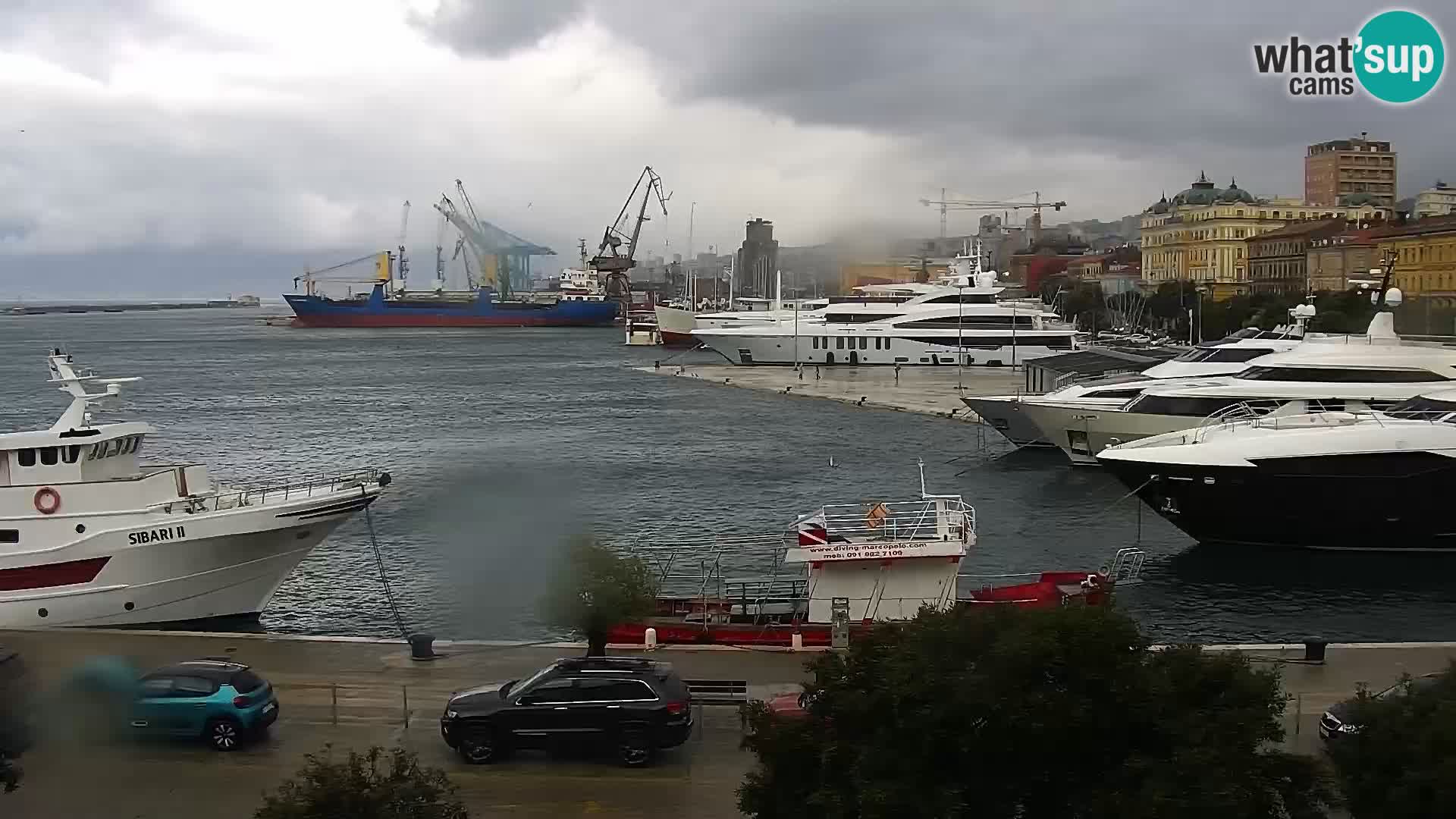 La Riva et Marina à Rijeka – Live Webcam Croatie