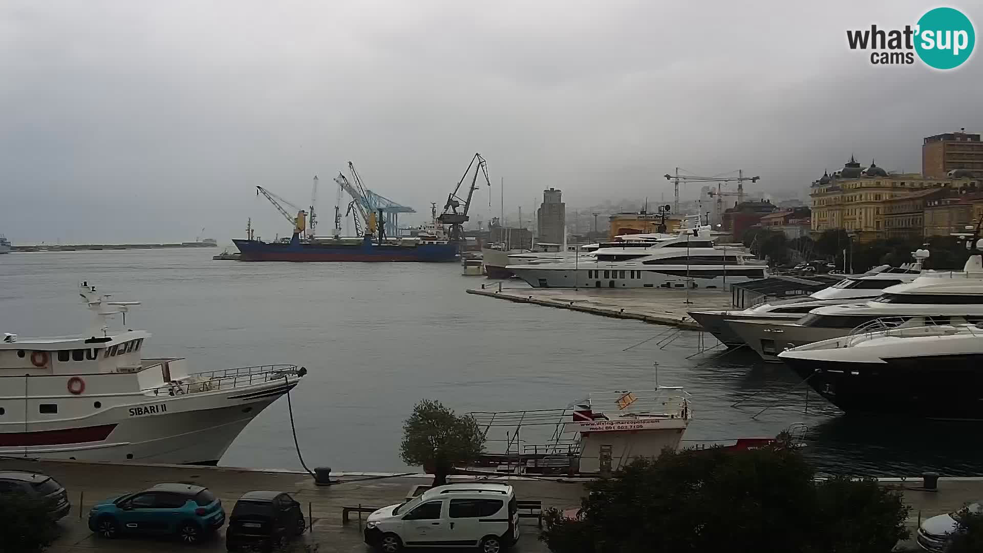 Die Riva und Marina in Rijeka – Live Webcam Kroatien
