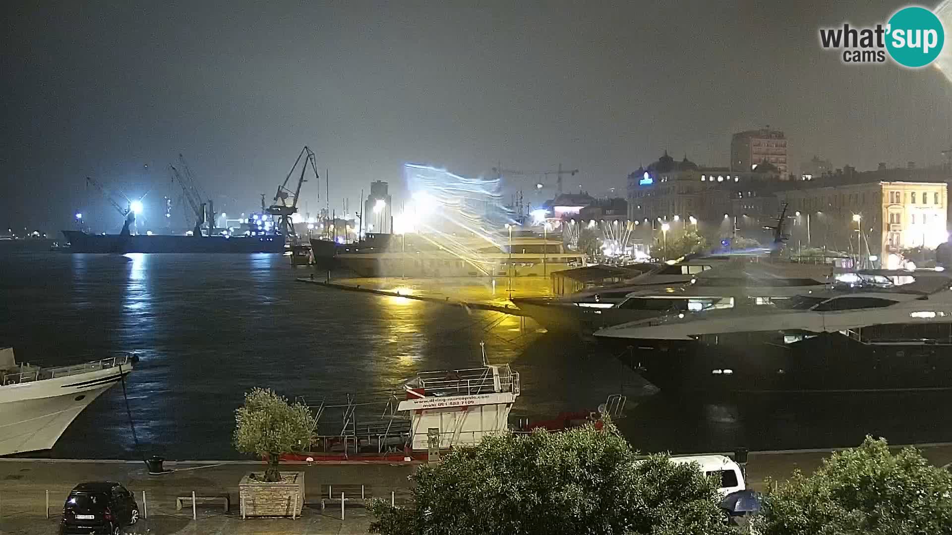 The Riva and Marina in Rijeka  – Live Webcam Croatia