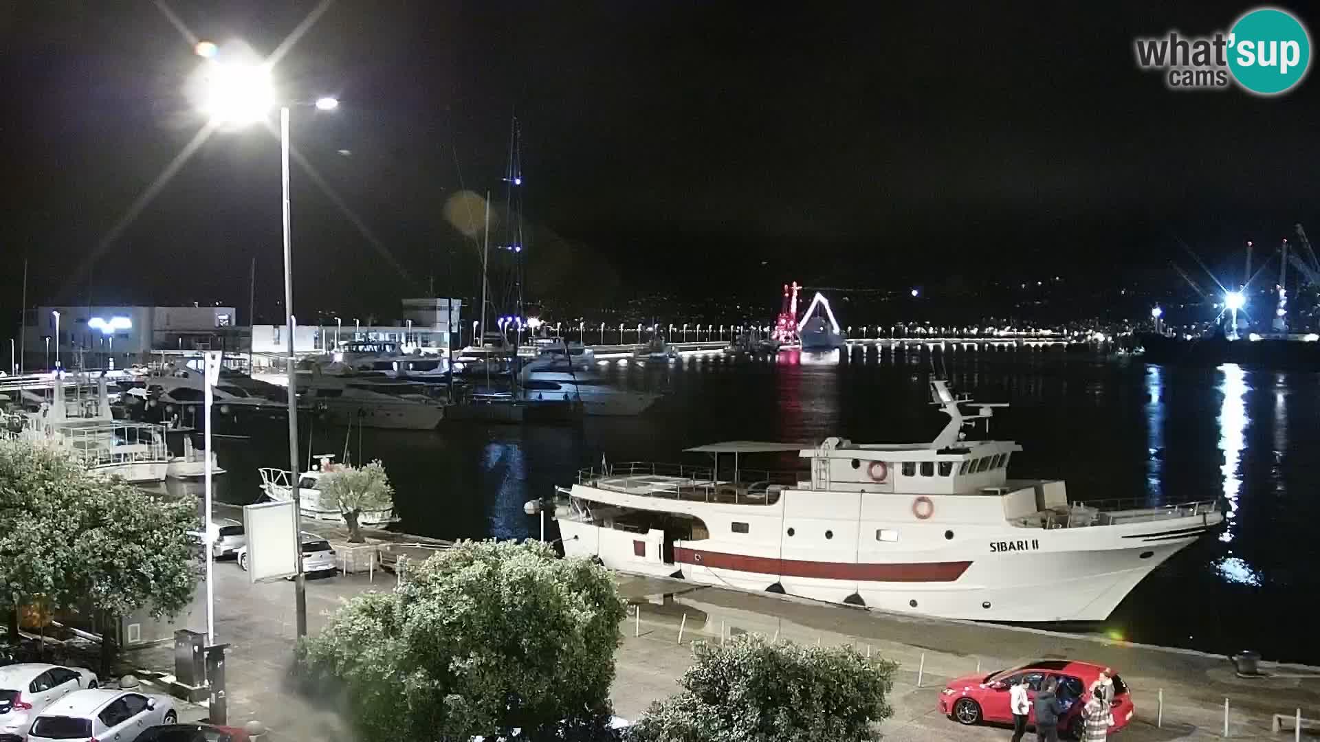 The Riva and Marina in Rijeka  – Live Webcam Croatia