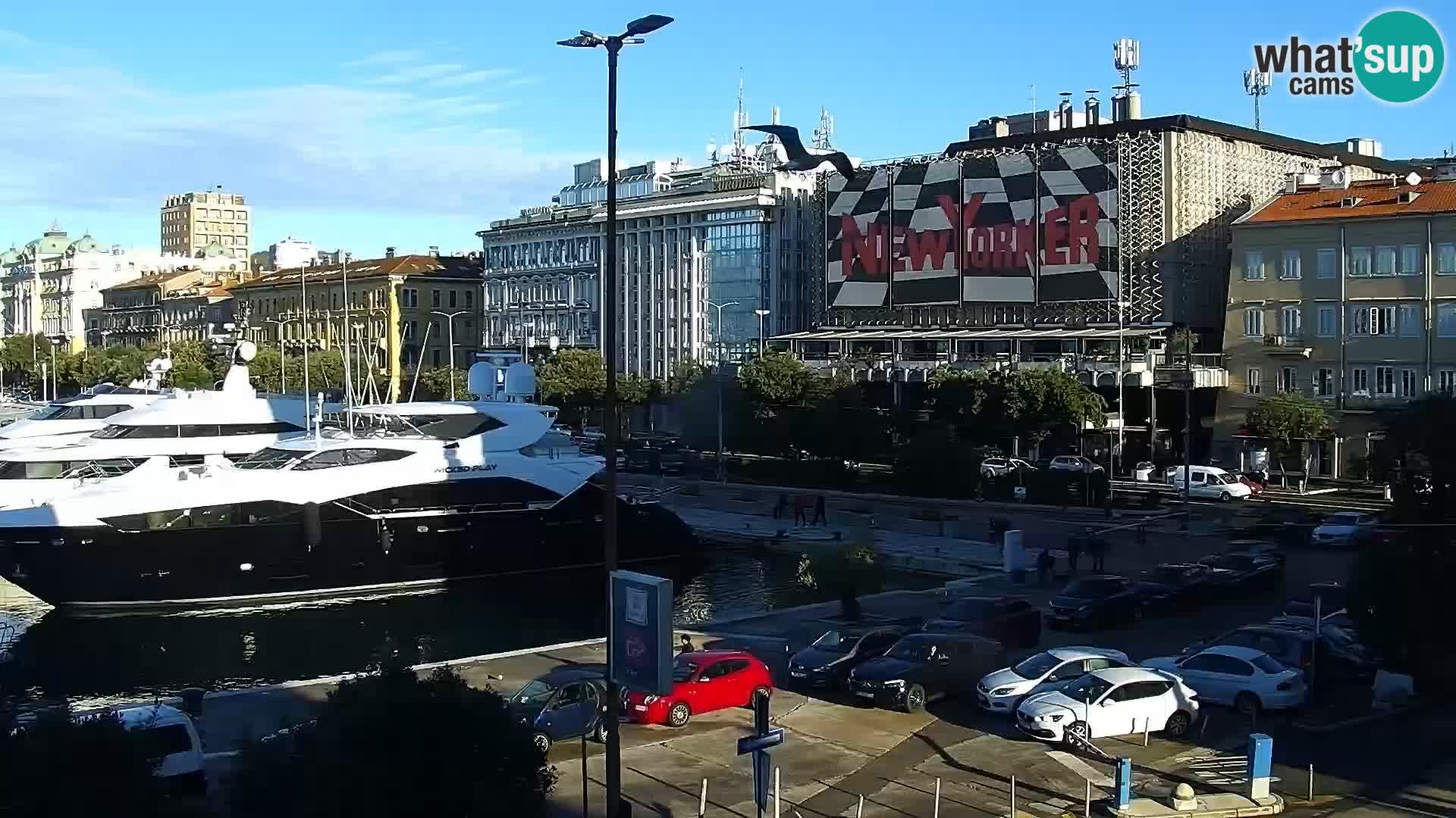 Riva in Marina v Reki – Spletna kamera v živo Hrvaška