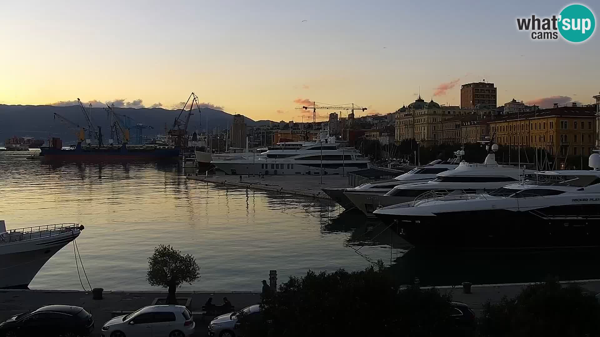 Die Riva und Marina in Rijeka – Live Webcam Kroatien