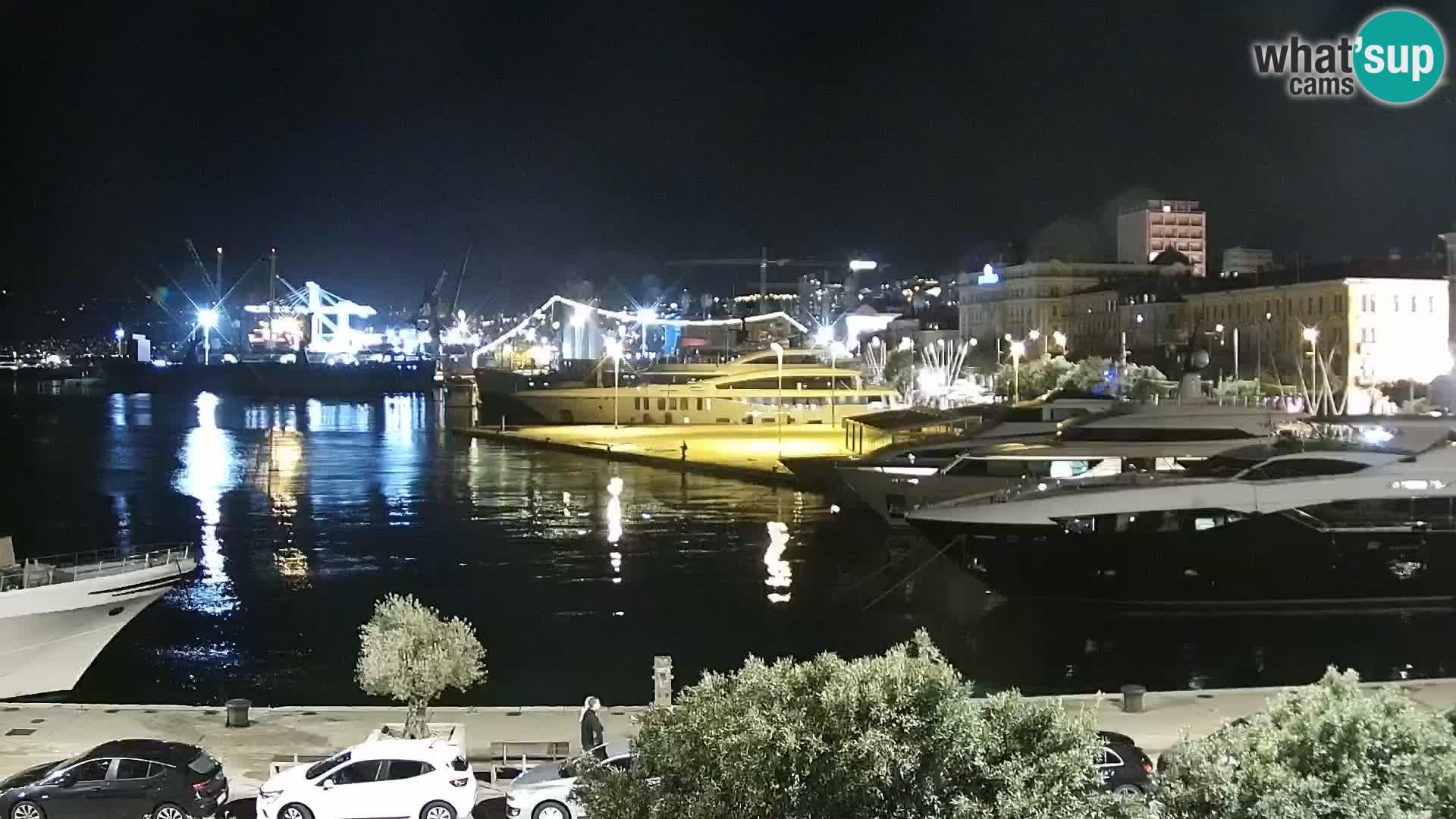The Riva and Marina in Rijeka  – Live Webcam Croatia