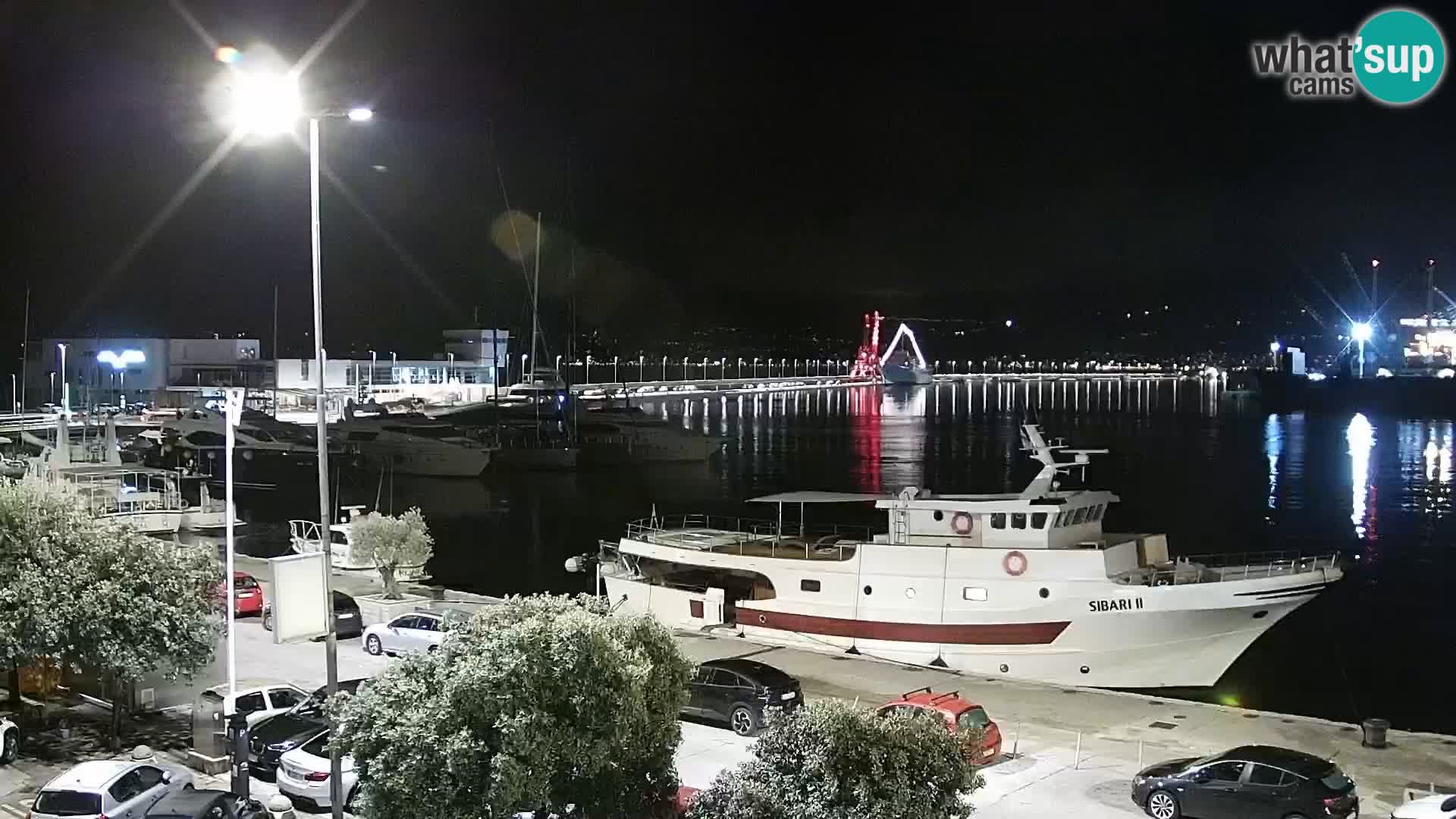 The Riva and Marina in Rijeka  – Live Webcam Croatia