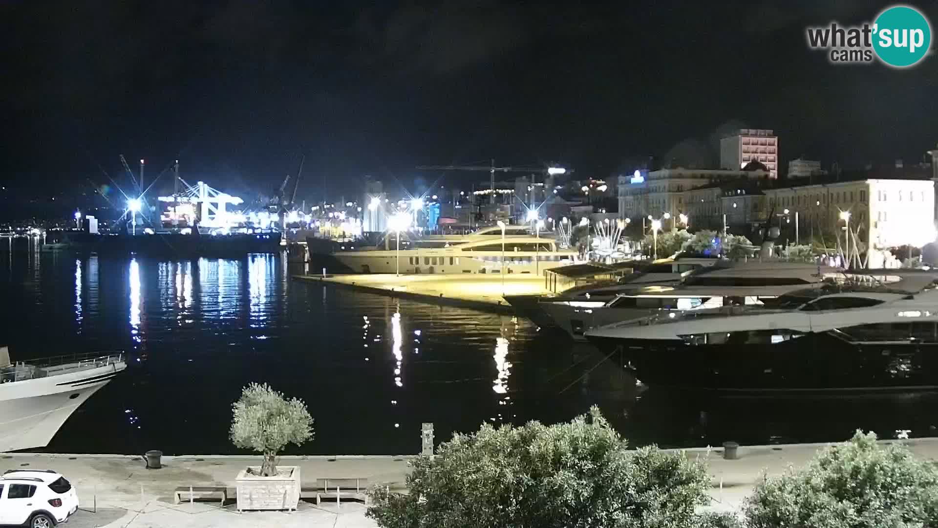The Riva and Marina in Rijeka  – Live Webcam Croatia