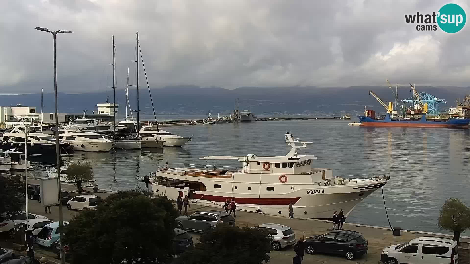 The Riva and Marina in Rijeka  – Live Webcam Croatia
