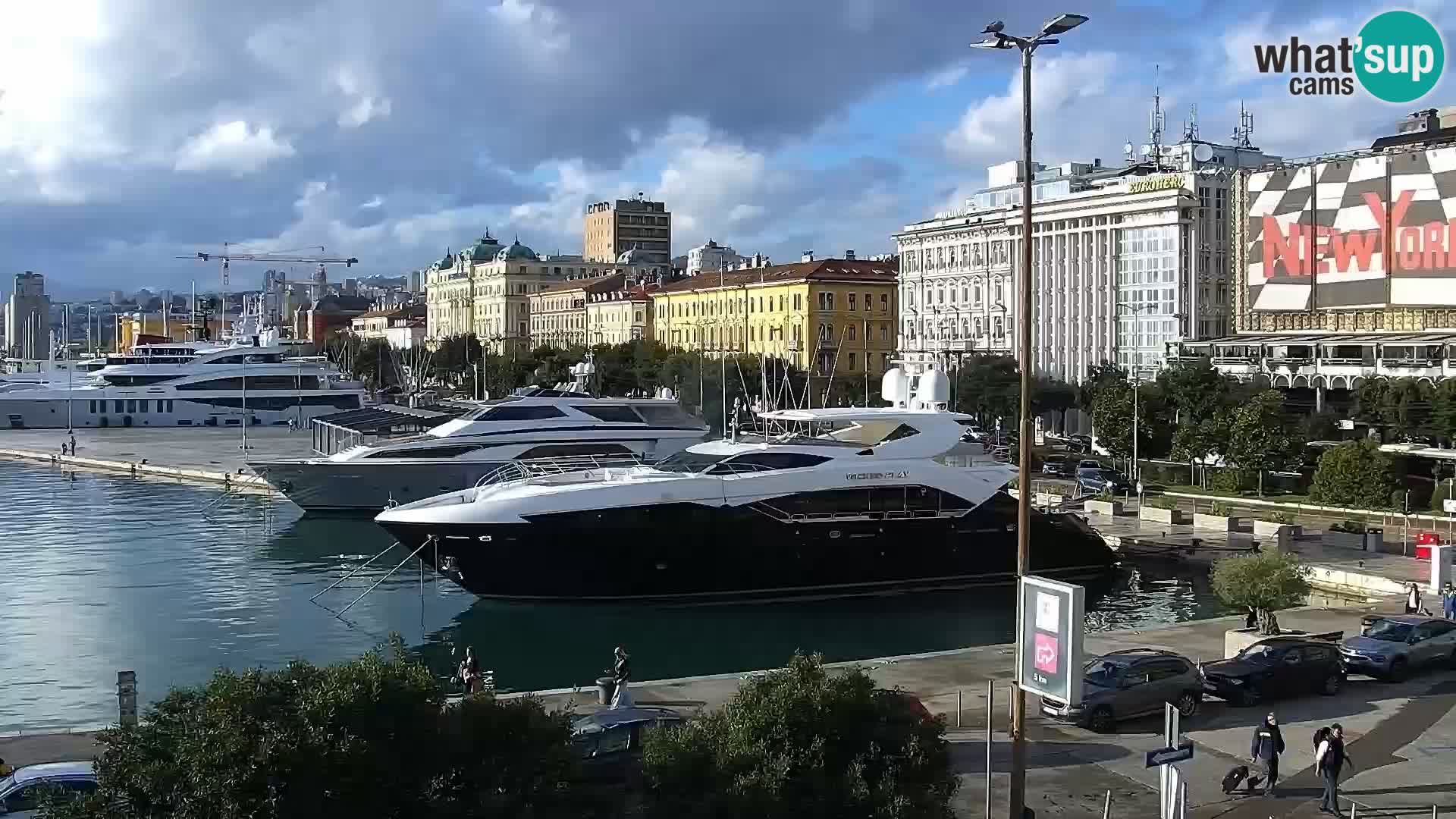 The Riva and Marina in Rijeka  – Live Webcam Croatia