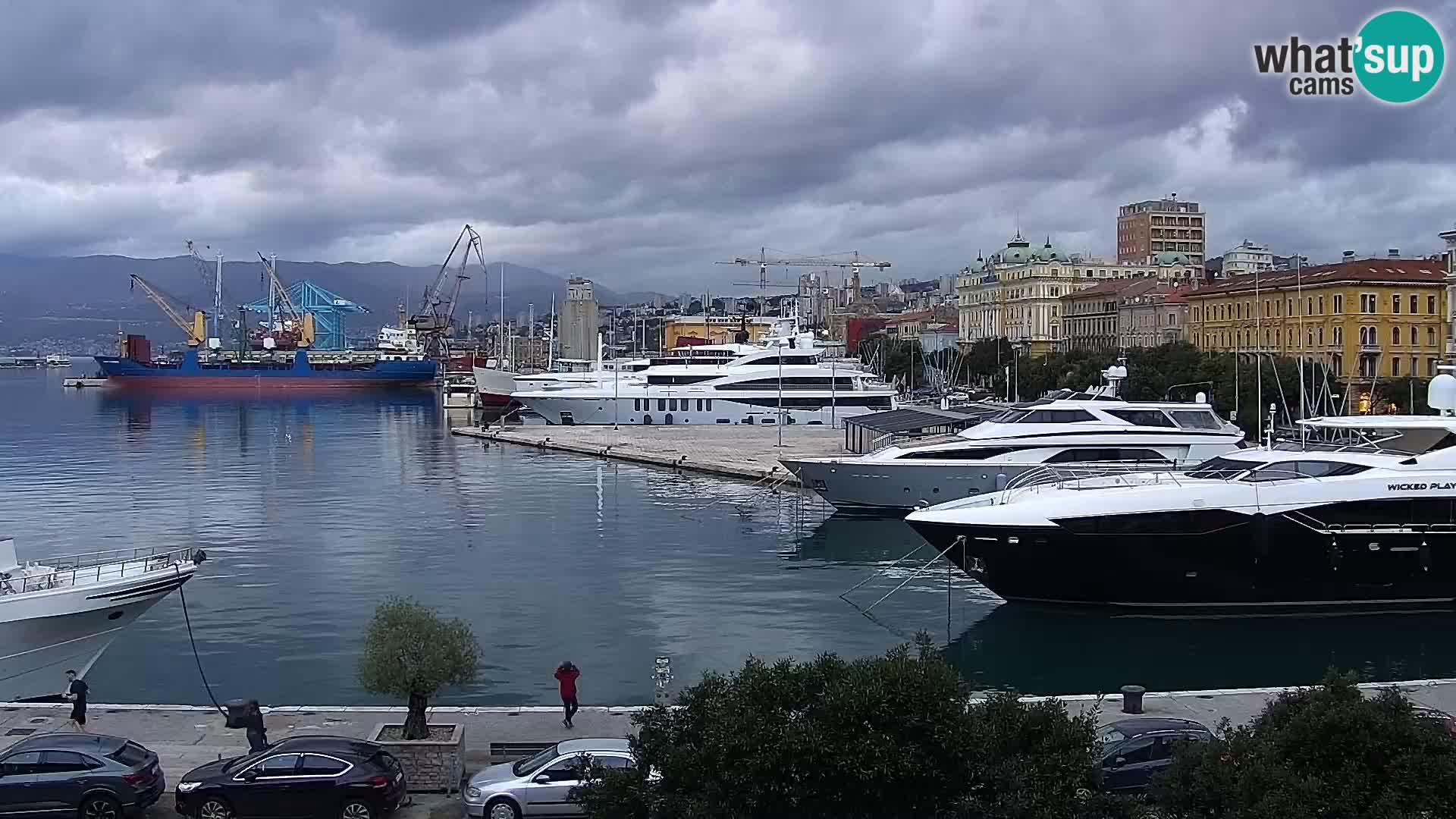 The Riva and Marina in Rijeka  – Live Webcam Croatia